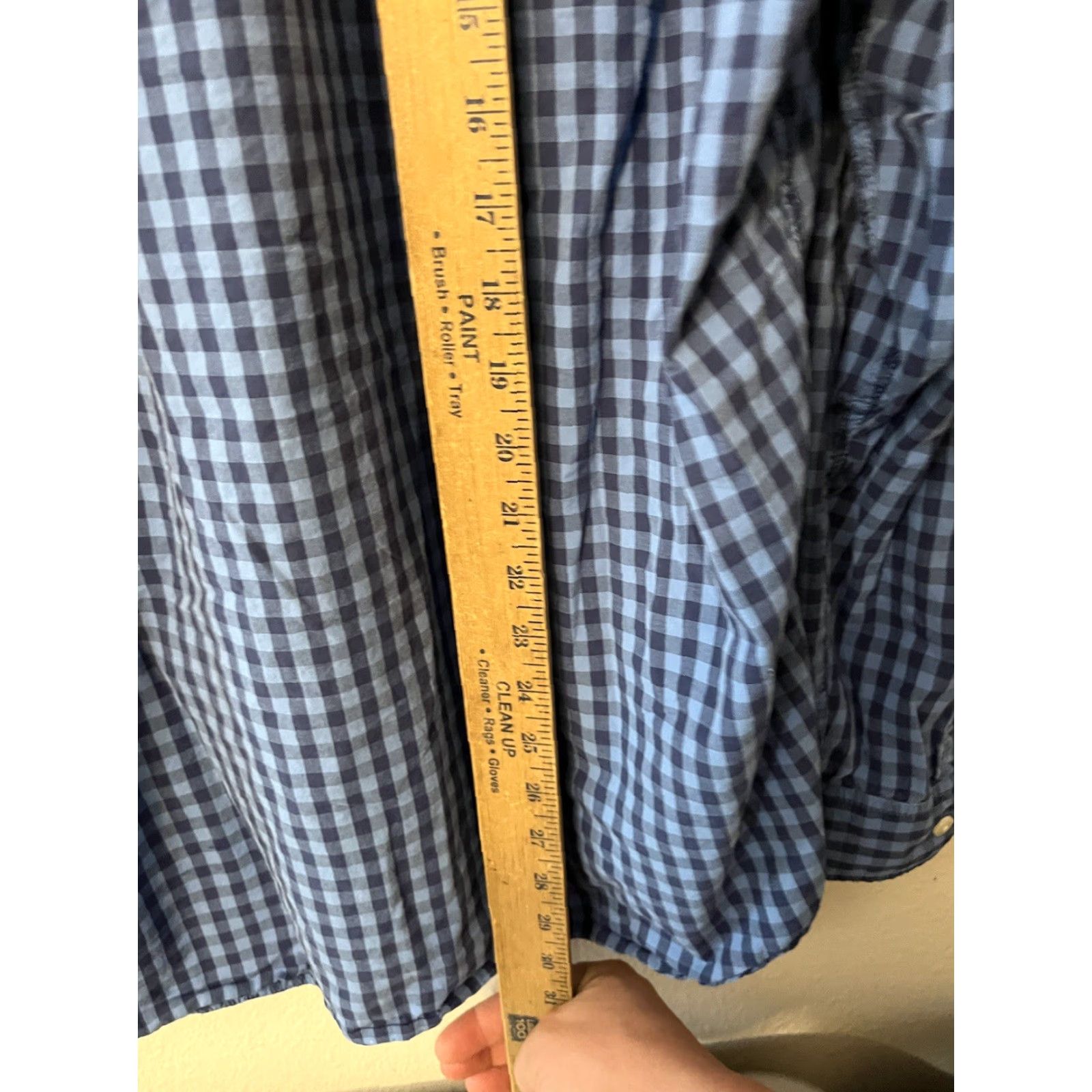 Gap GAP Button-Up Shirt Long Sleeve Plaid 2XL Blue Cotton Gingham Standard Fit Classic Mens Shirt Size US XXL / EU 58 / 5 - 4 Thumbnail