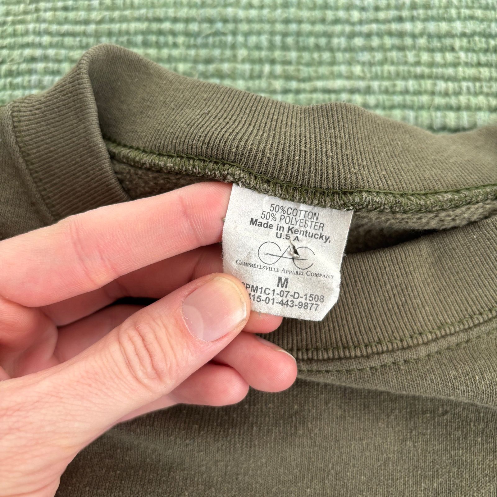 Vintage Vintage OD Green USMC Military Sweatshirt Sz M Size US M / EU 48-50 / 2 - 3 Thumbnail