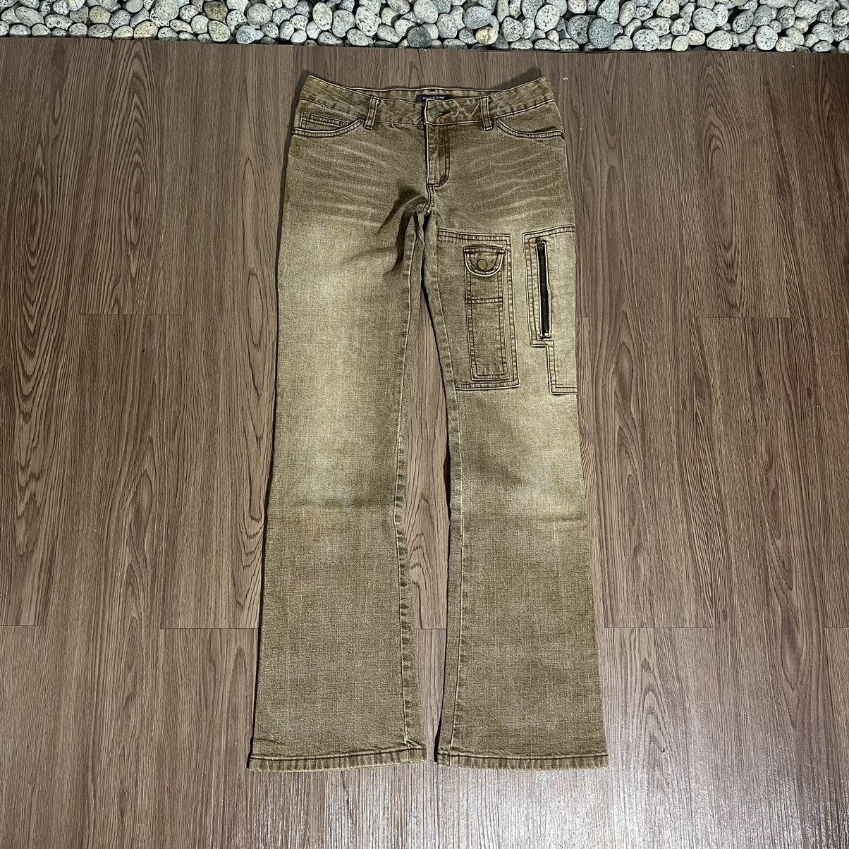 If Six Was Nine × Japanese Brand × Vintage Jouer Aux Echecs flare mudwash jeans rare design Size US 31 - 1 Thumbnail