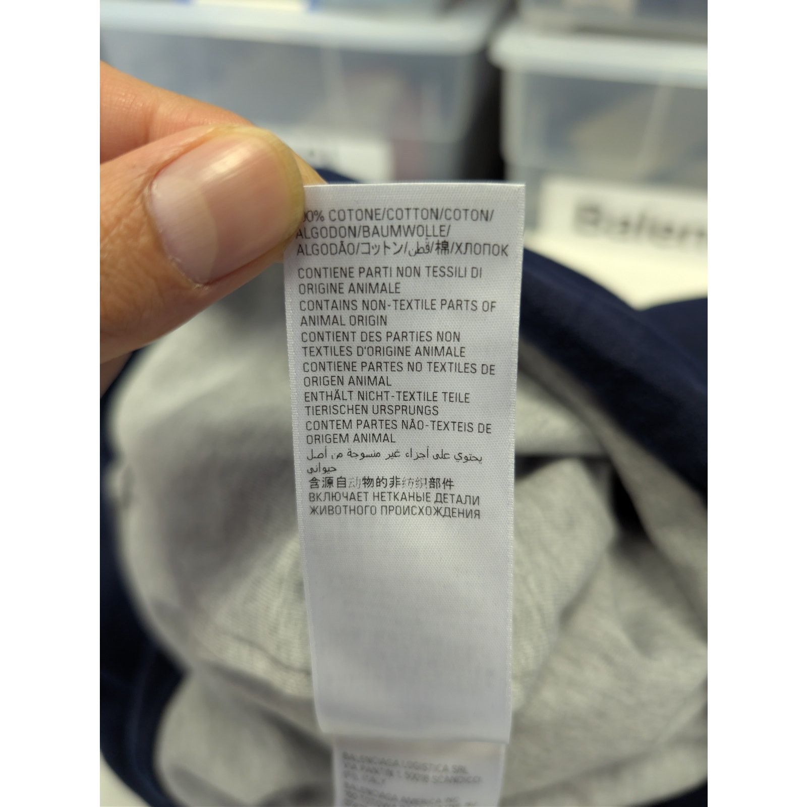Balenciaga o1rshd1 Overdye Cotton Check Lined Shirt in Navy / Dark Navy Size US S / EU 44-46 / 1 - 21 Thumbnail