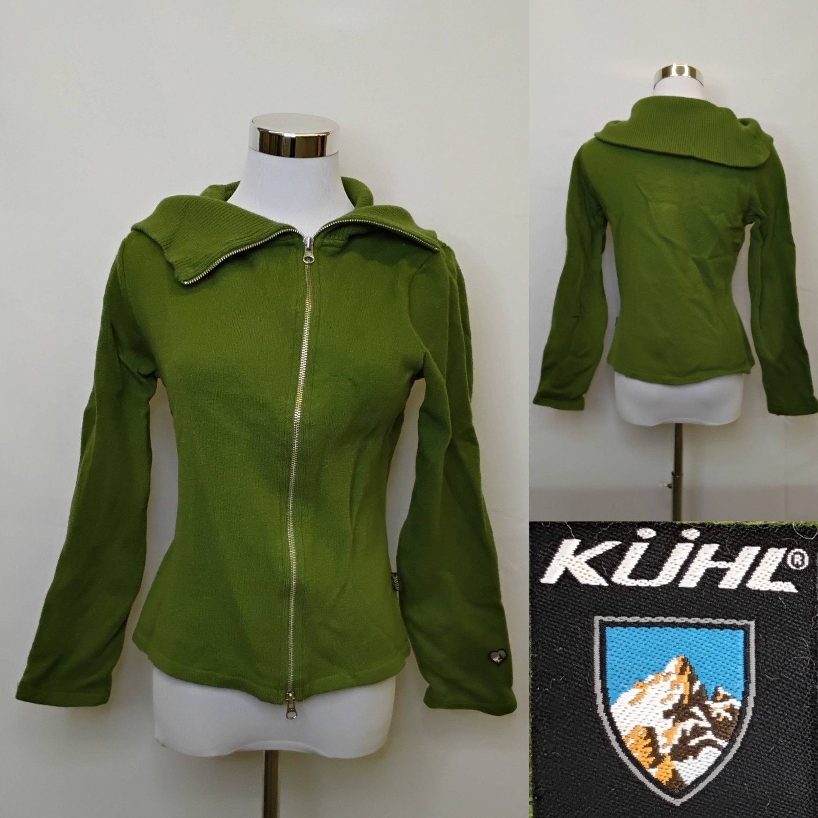 Kuhl Kuhl Merino Wool Sweater Women's M Green Full Zip Shrunken Size M / US 6-8 / IT 42-44 - 1 Thumbnail