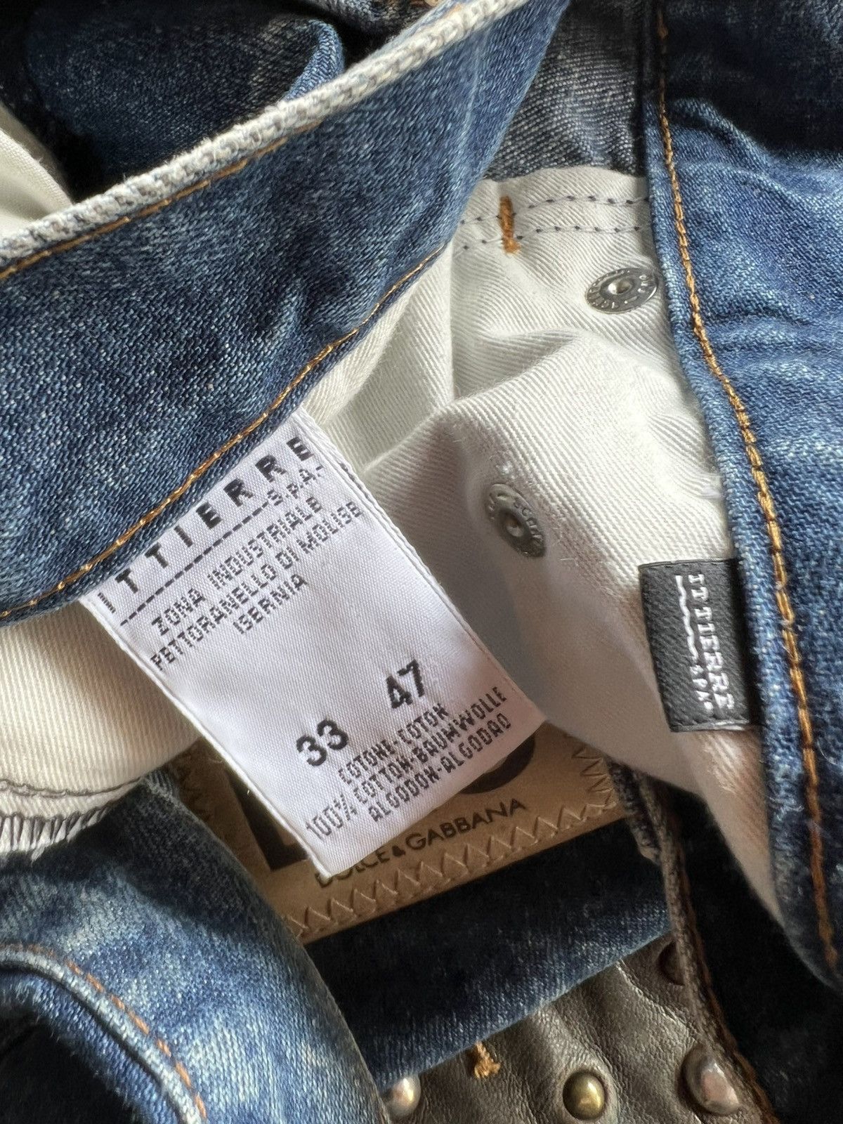 Dolce & Gabbana Vintage Dolce&Gabbana Stains Fade Denim Baggy Wide Jeans Size US 33 - 23 Thumbnail