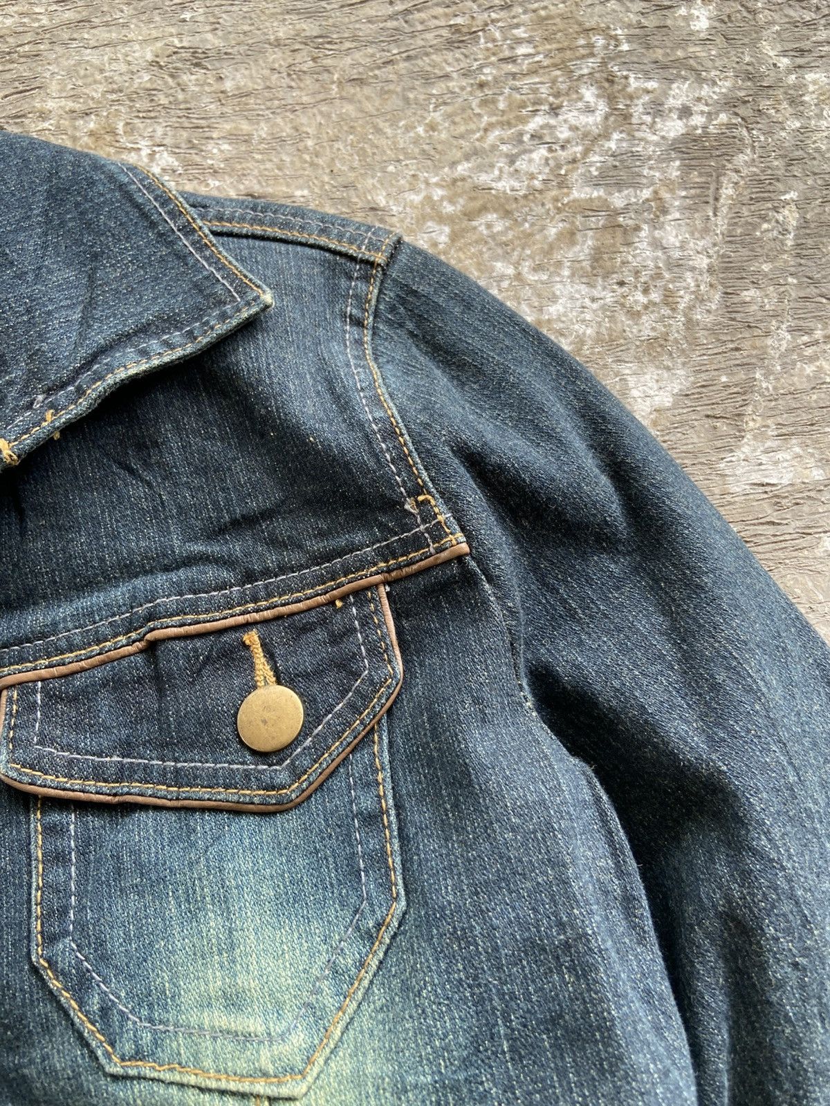 JACKROSE 2000s Papiral - Vkei Style Mud Wash Denim Jacket Size M / US 6-8 / IT 42-44 - 13 Thumbnail