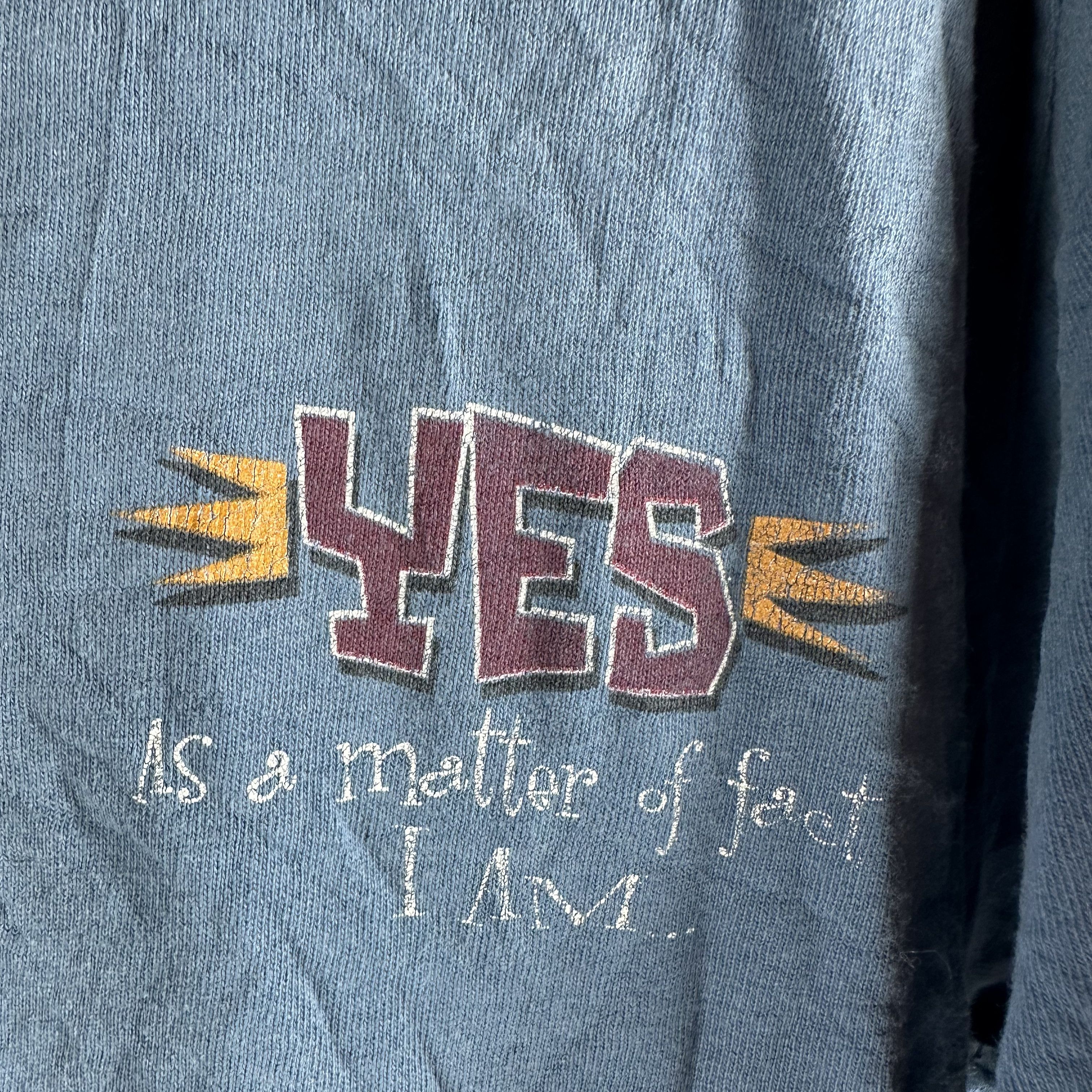 Vintage 90s Yes As A Matter of Fact I Am A Believer Religious Tee Size US L / EU 52-54 / 3 - 3 Thumbnail