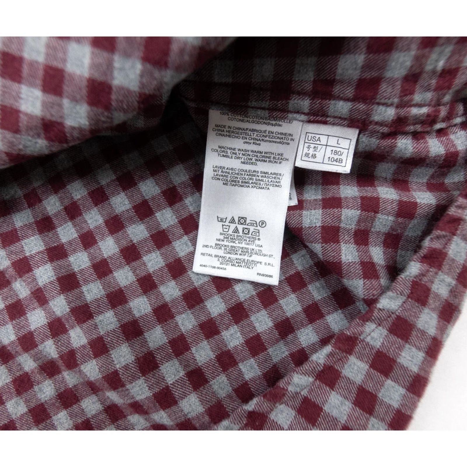 Brooks Brothers Brooks Brothers Shirt Mens Large Red Milano Long Sleeve Button-Down Collared Size US L / EU 52-54 / 3 - 6 Thumbnail