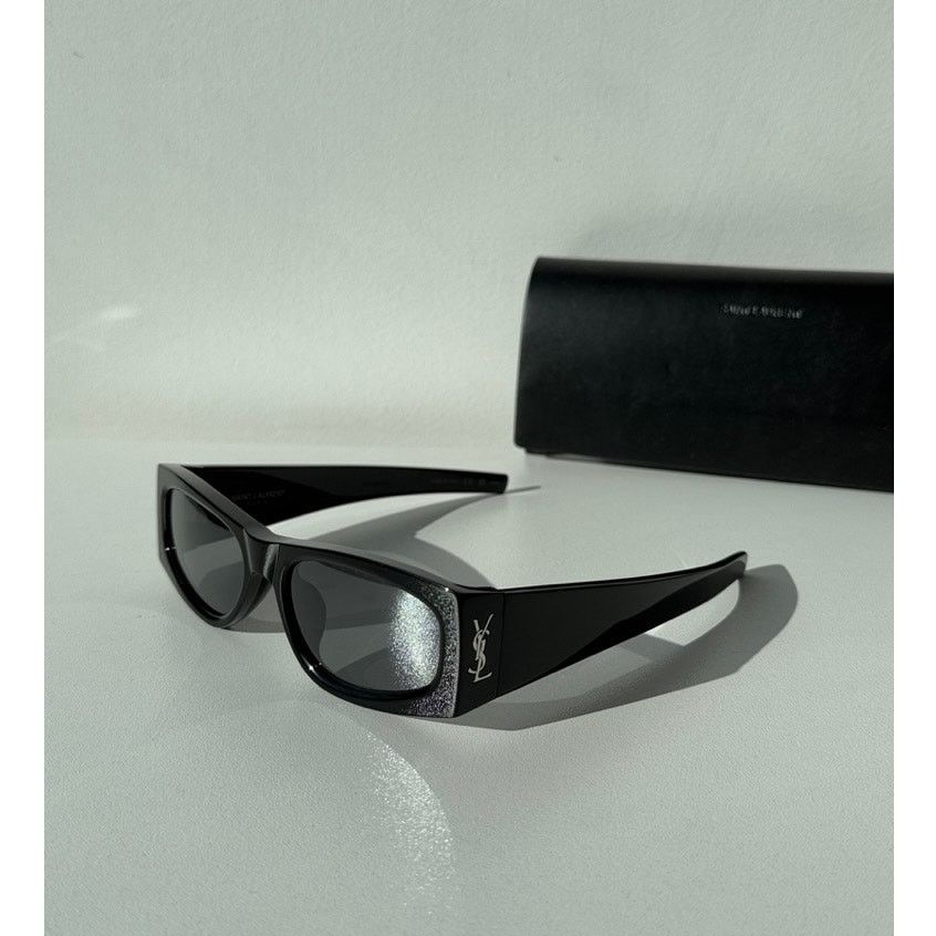 NEW Saint Laurent SLM140/F Black Silver Sunglasses $580
