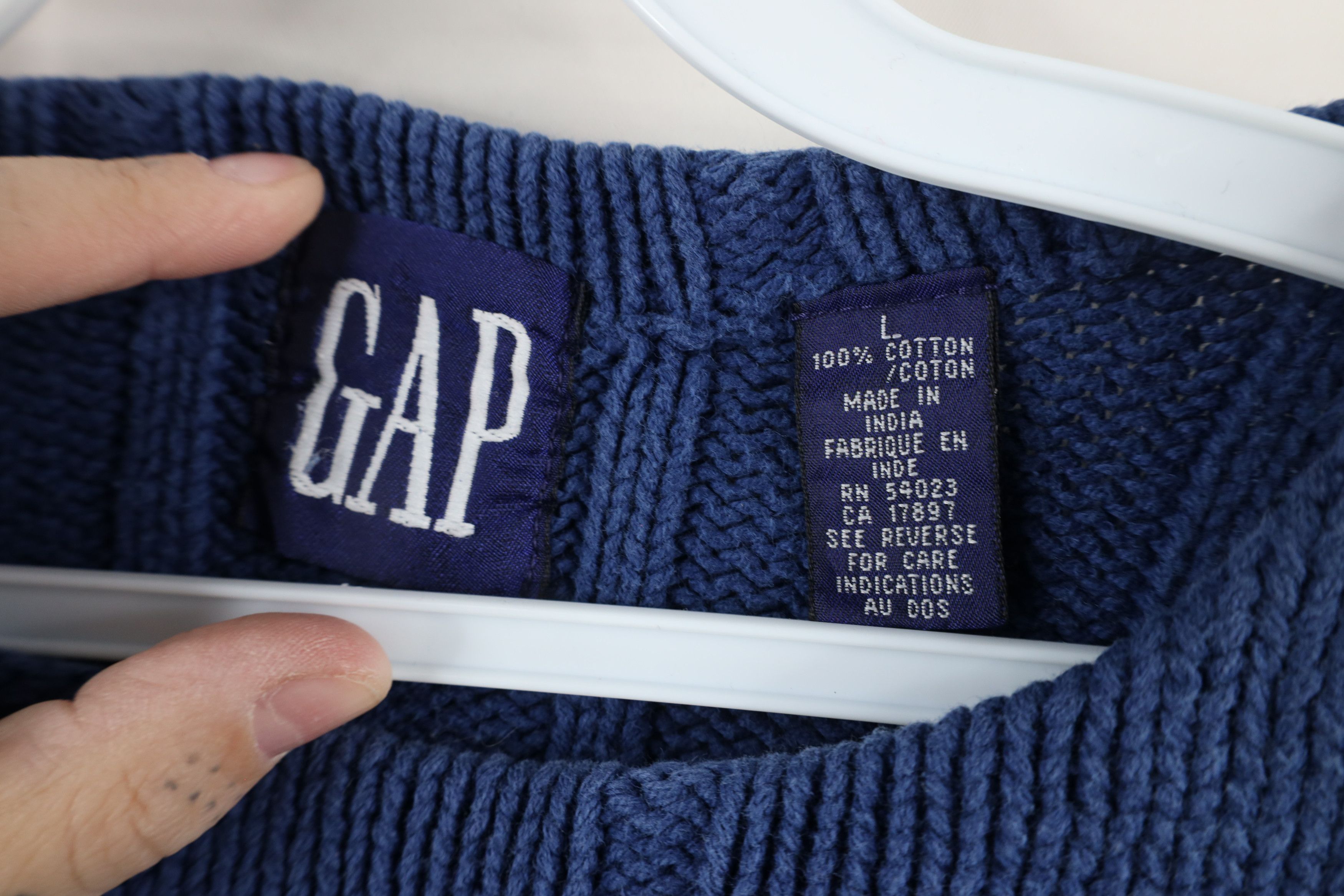 Gap × Vintage Vintage 90s Gap Heavyweight Ribbed Knit Sweater Cotton Size L / US 10 / IT 46 - 4 Thumbnail
