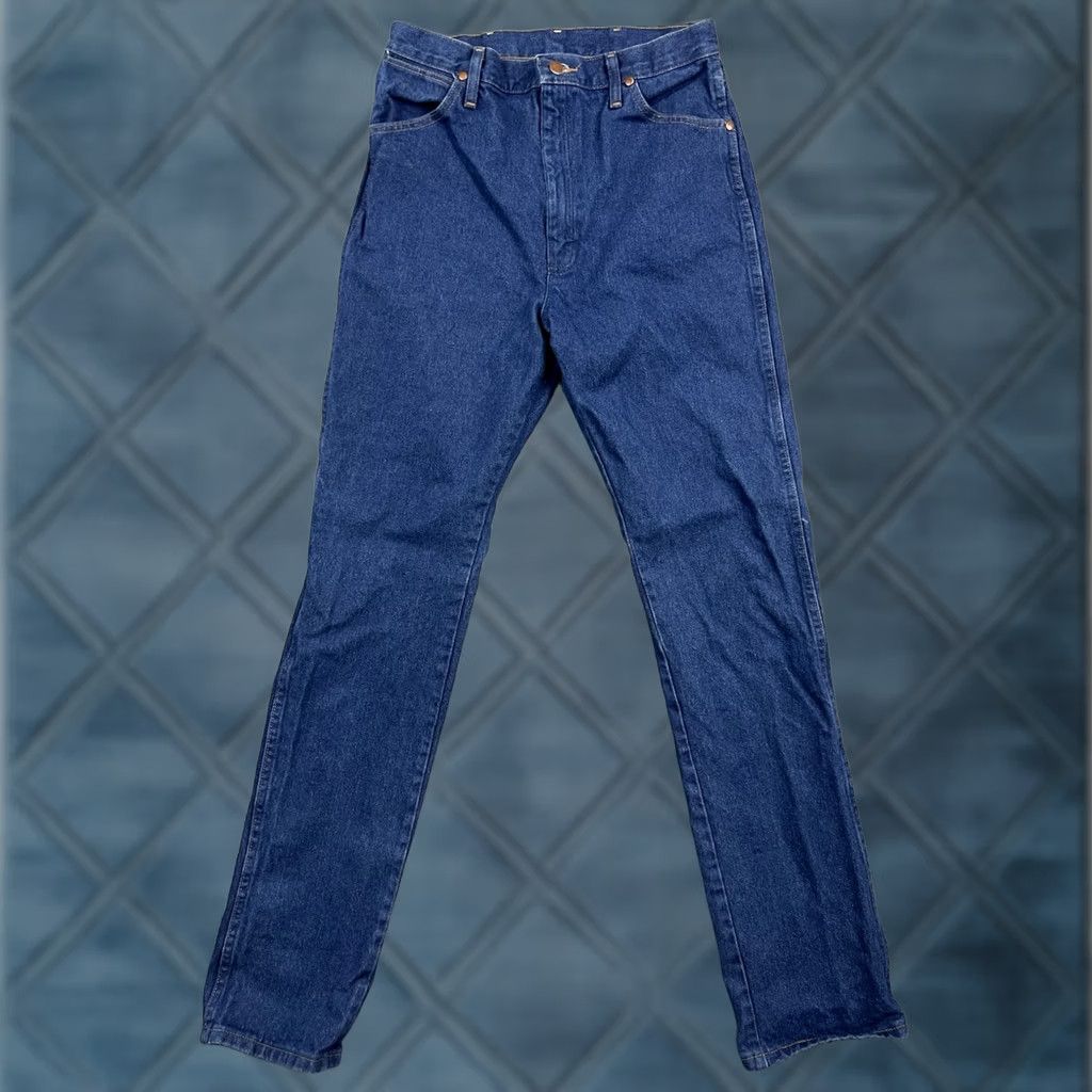 Wrangler VINTAGE Wrangler Women Cowboy Cut Straight Jeans Dark Wash 13x36 Regular 31x36 Blue Cowboy 5-Pocket Zipper Button Size 34" / US 12 / IT 48 - 1 Thumbnail