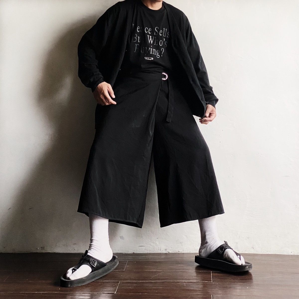 Yohji Yamamoto GU WIDE LEG HAKAMA PANTS LOOK LIKE YOHJI YAMAMOTO STYLE Size US 32 / EU 48 - 5 Thumbnail