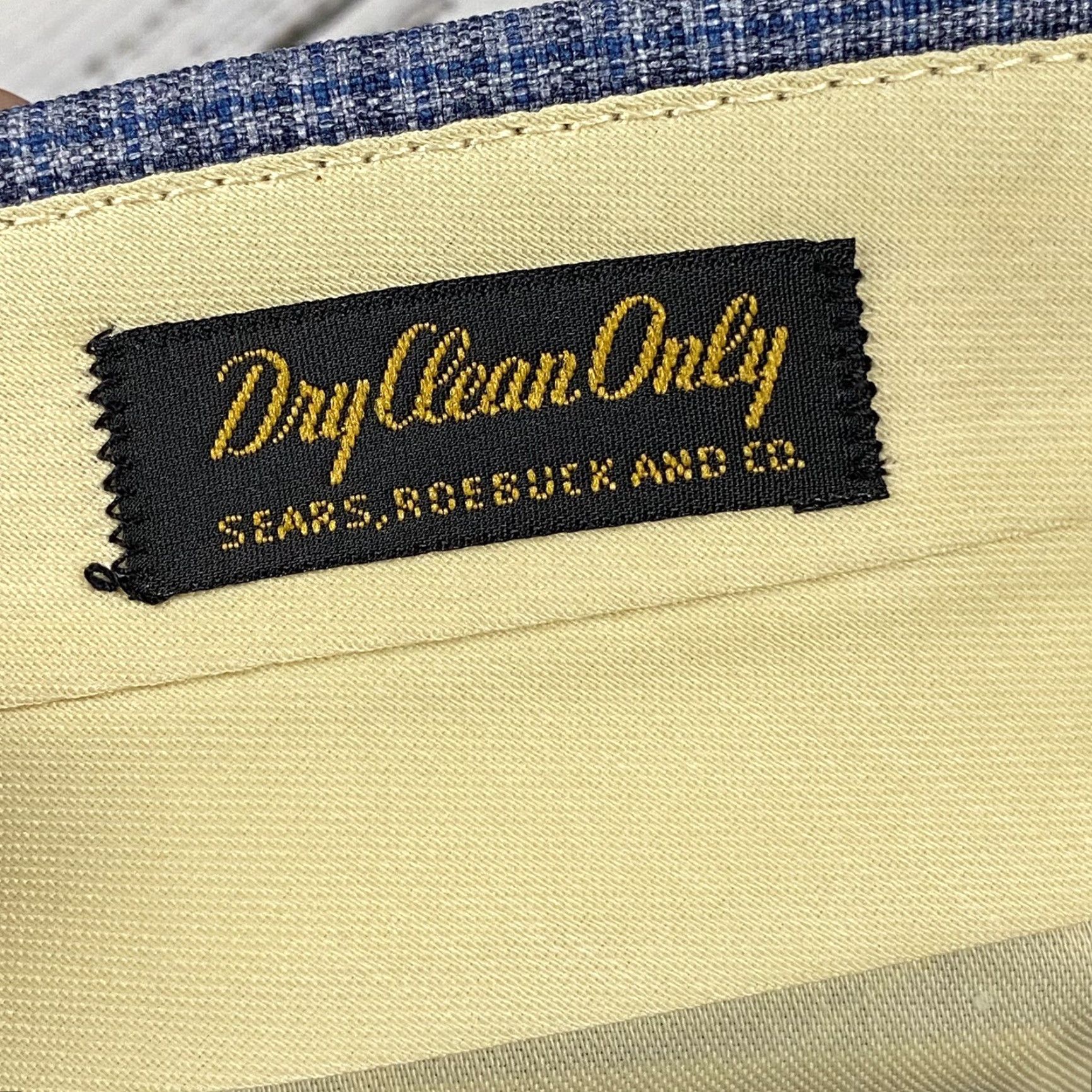 Sears VTG NWT SEARS COMFORT LEISURE SUIT 60S 70S BLUE POLYESTER PLAID 38 PANTS DISC0 Size 38R - 5 Thumbnail