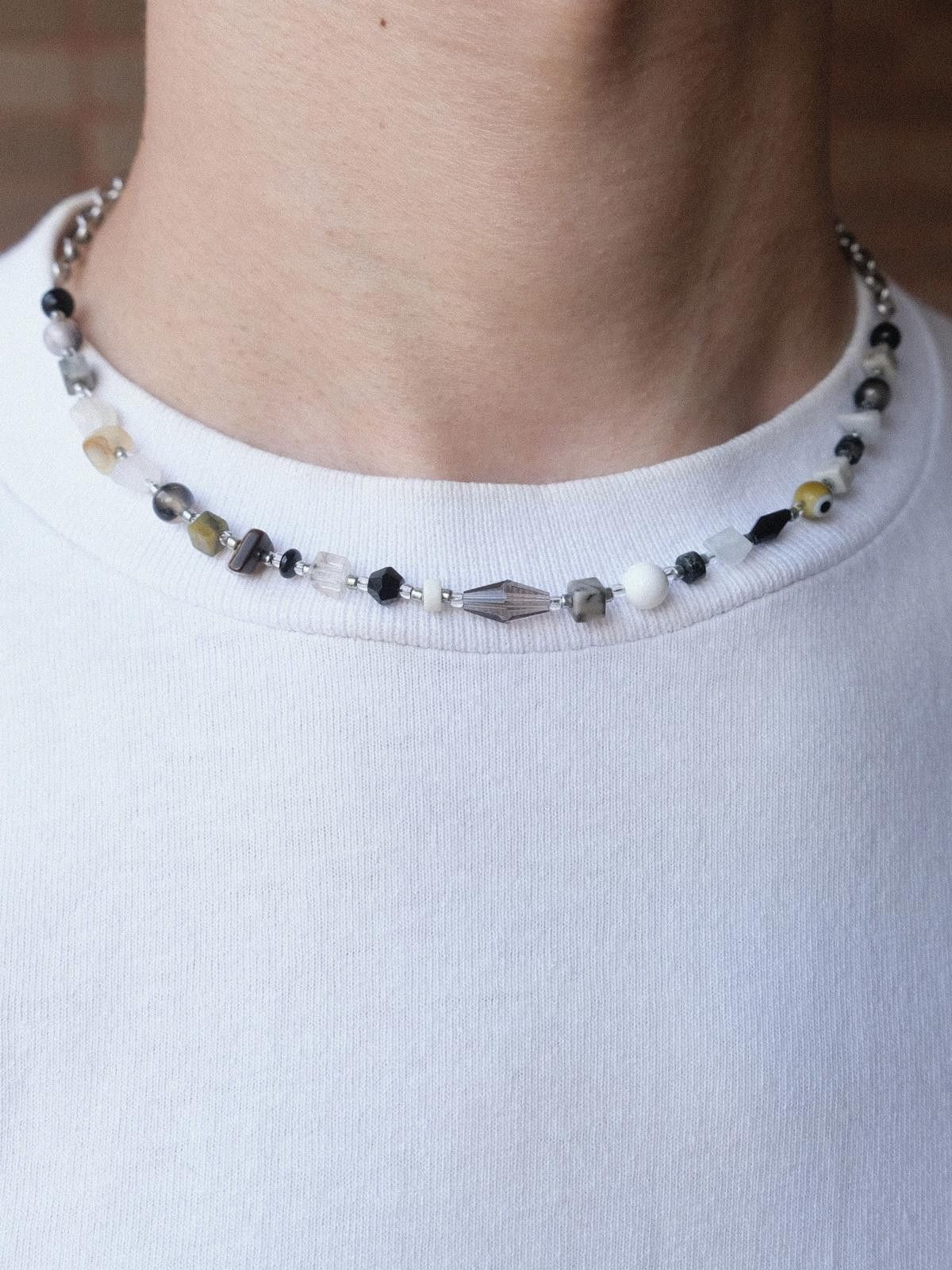 Handmade Natural Stone with Stainless Steel Handmade Beaded Necklace Size ONE SIZE - 5 Thumbnail