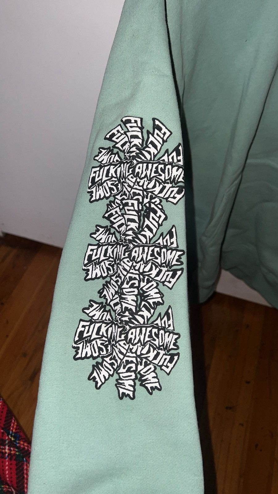 Fucking Awesome Teal FA logo elbow hoodie Size US M / EU 48-50 / 2 - 5 Thumbnail