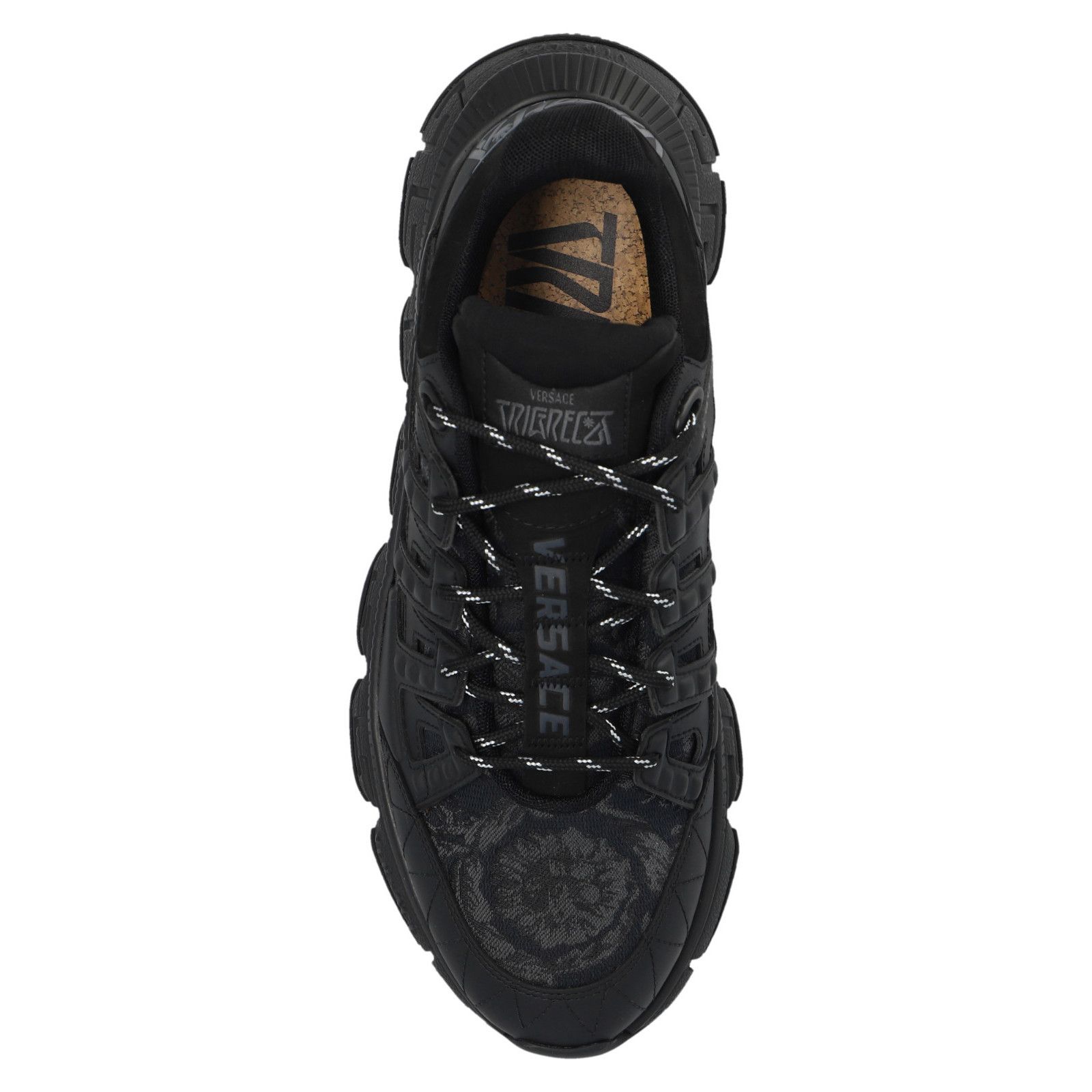 Versace VERSACE Trigreca Black Leather Sneakers New And Authentic (M Size US 12 / EU 45 - 4 Thumbnail
