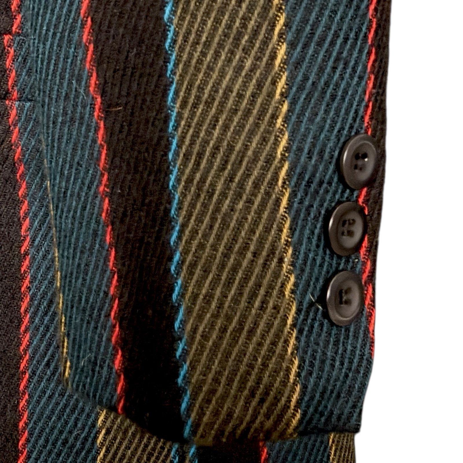 Kasper Vintage Kasper ASL Size 4P Green Black Striped Wool Blazer Size S / US 4 / IT 40 - 5 Thumbnail