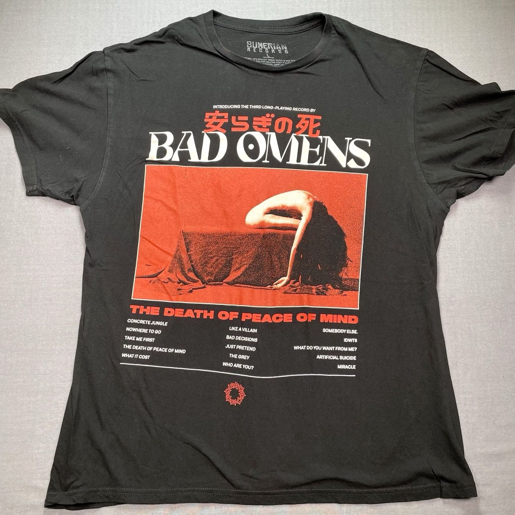 Vintage Bad Omens Shirt Men L Black The Death Of Peace And Mind Album Cover Art Metal Band Graphic Print Mens Size US L / EU 52-54 / 3 - 2 Thumbnail