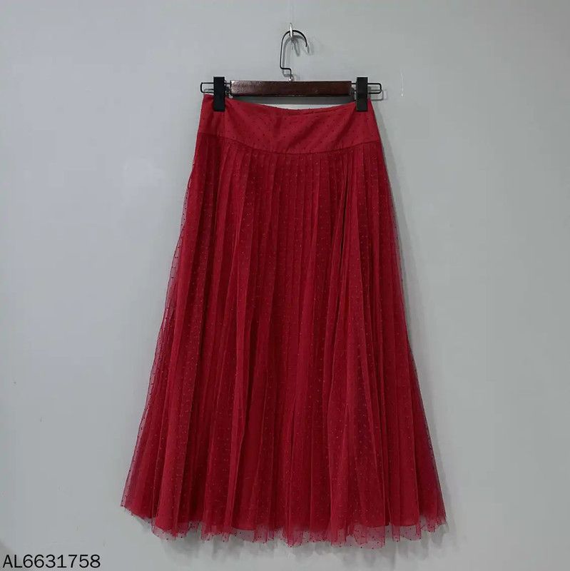 Dior Dior Red Women's Midi Skirt 0089 Size 28" / US 6 / IT 42 - 1 Thumbnail