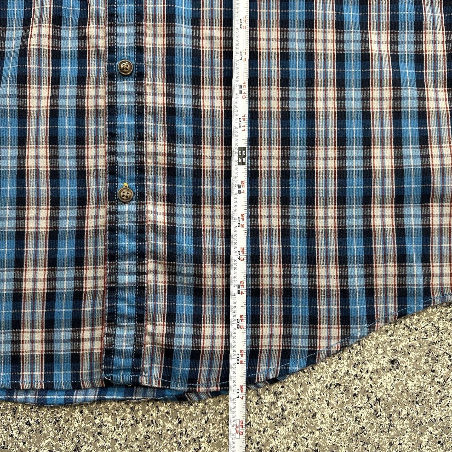 Vintage G.H. Bass & Co. Button-Up Shirt Mens M Plaid Corded Poplin Blue, Long Sleeve, Button-Down, Cotton-Polyester, Casual Shirt Size US M / EU 48-50 / 2 - 6 Thumbnail
