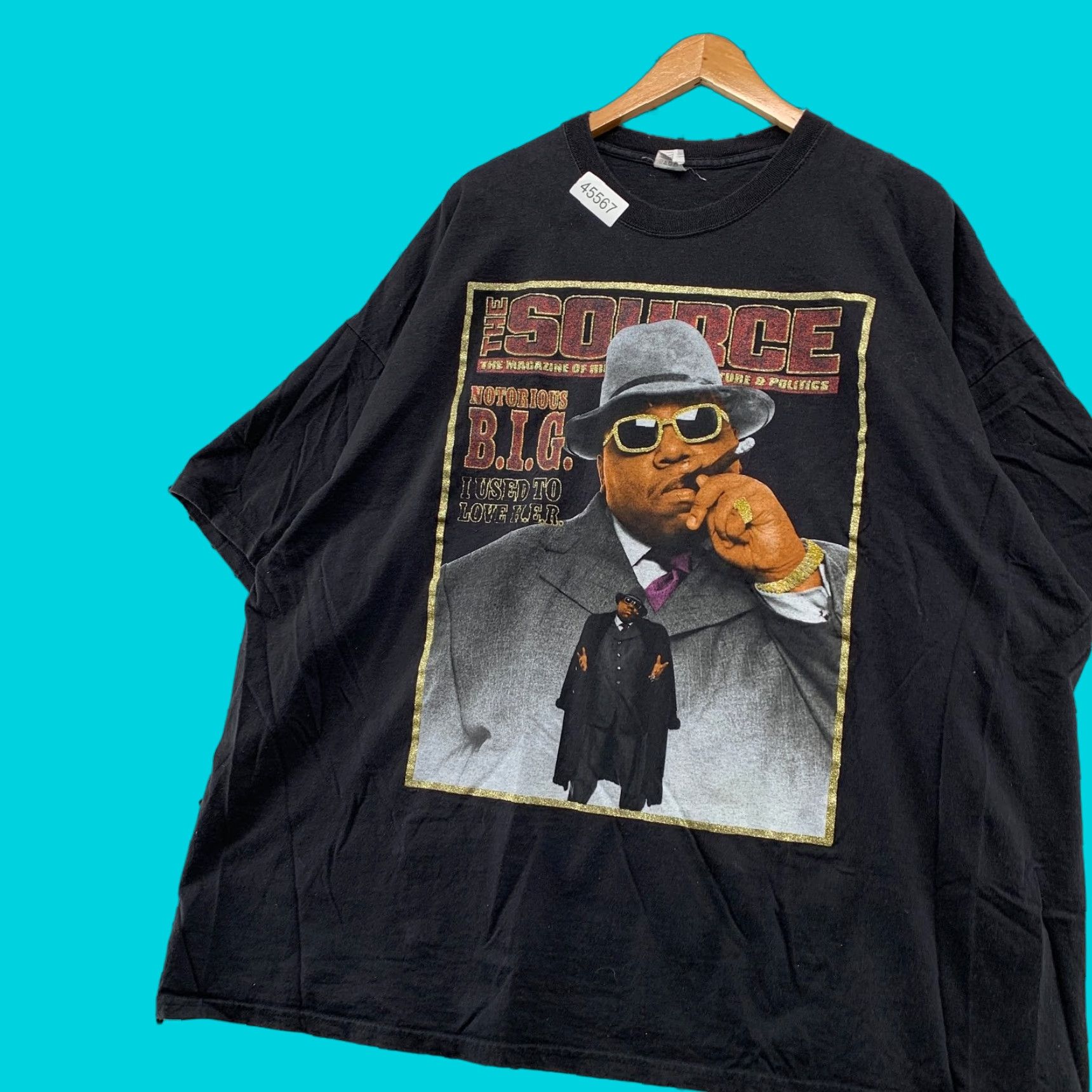 Vintage VINTAGE Notorious Biggie Smalls Shirt Mens 4XL Black Source Magazine Rap Tee Shirt Size US XXL / EU 58 / 5 - 1 Thumbnail