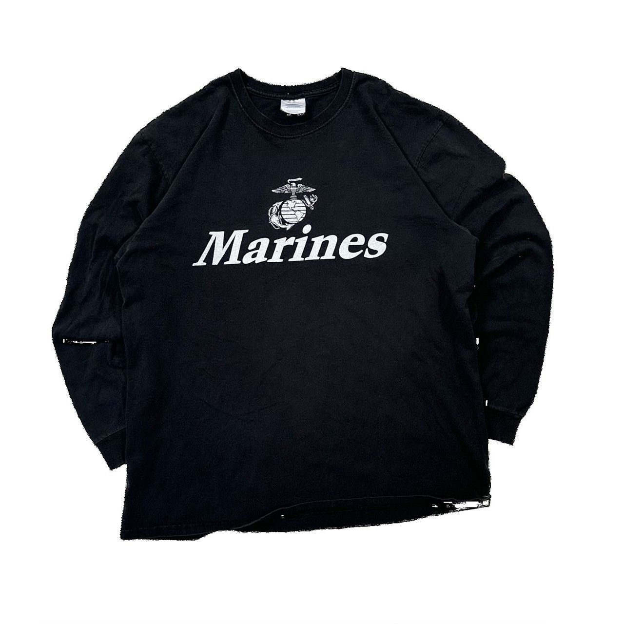 Vintage Vintage 00s Marines Spellout Graphic Long Sleeve T Shirt Size US XL / EU 56 / 4 - 1 Thumbnail