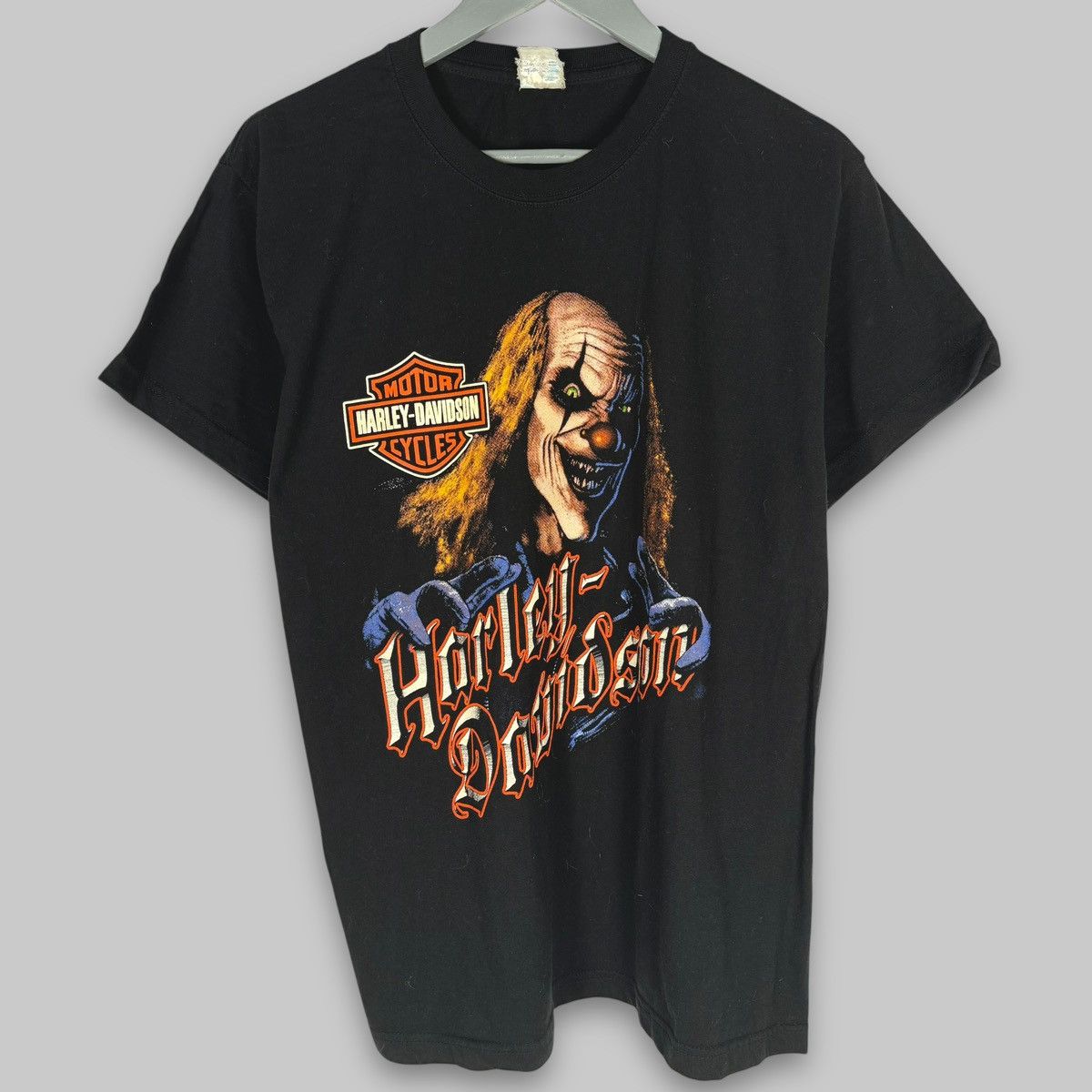 Harley Davidson Vintage 90s Harley Davidson Clown Motorycles T Shirt Size US XL / EU 56 / 4 - 1 Thumbnail