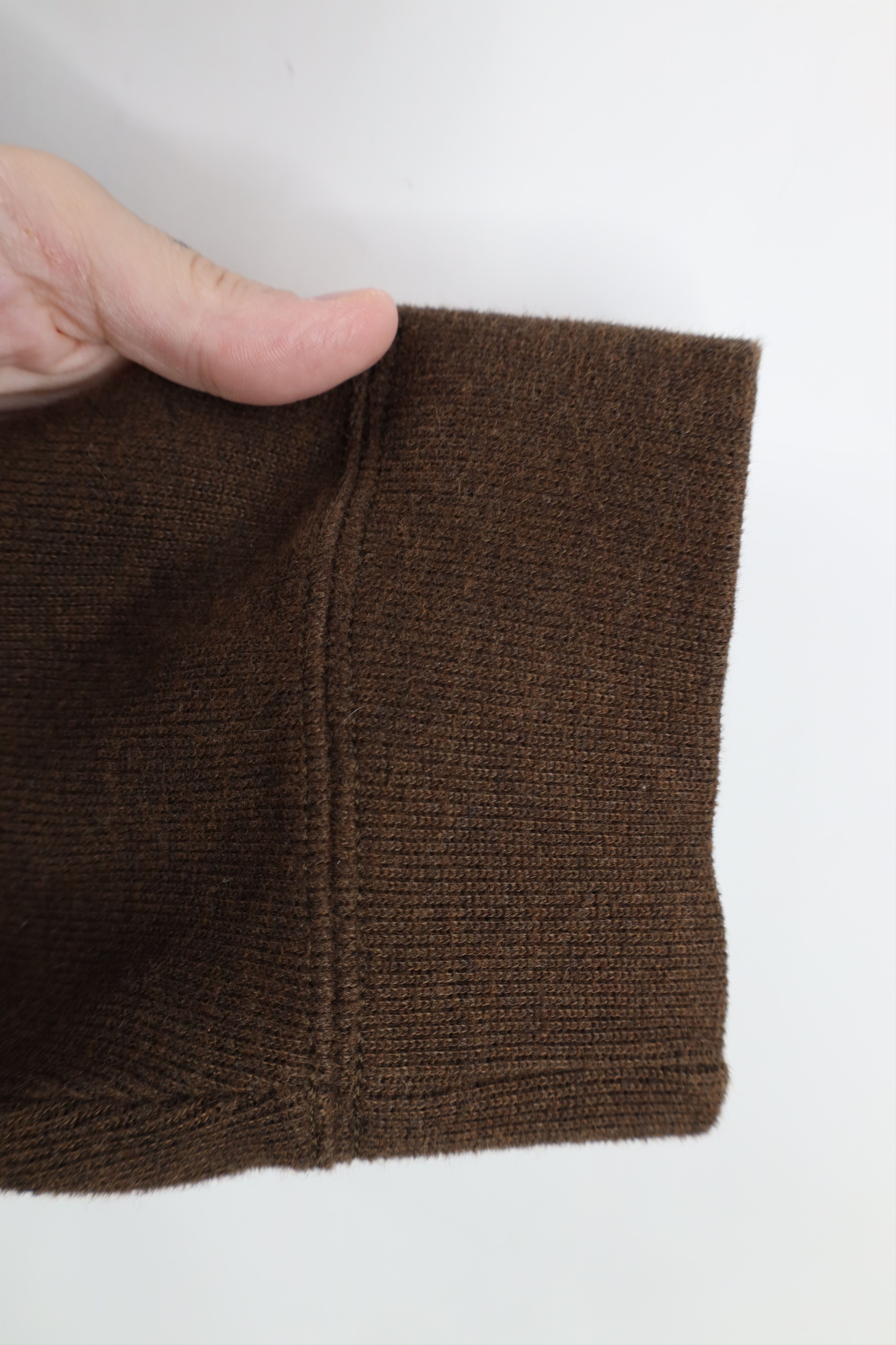 Ralph Lauren Vintage 90s Ralph Lauren Ribbed Knit Half Zip Sweater Brown Size US XXL / EU 58 / 5 - 10 Thumbnail