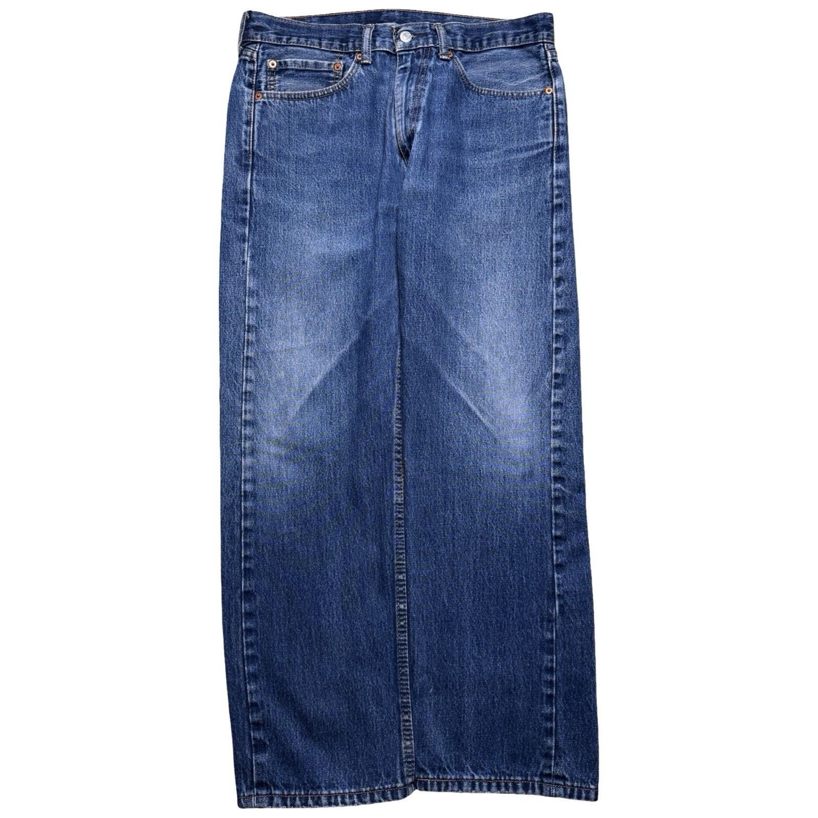 Levi's Levi 505 Jeans Mens 34x30 Blue Light Wash Regular Straight Size US 34 / EU 50 - 1 Thumbnail