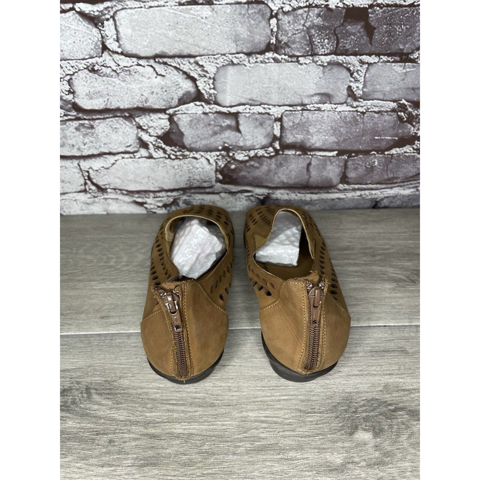 Other Sesto Meucci Evonne Brown Nubuck Perforated Open Toe Back Zi Size US 10 / IT 40 - 5 Thumbnail