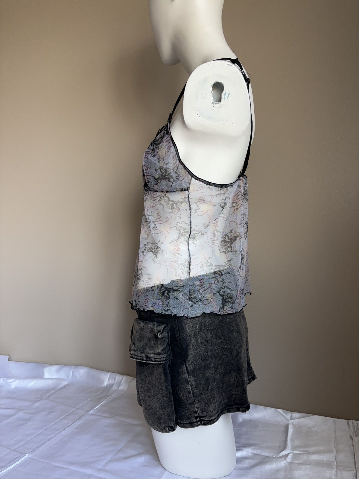 Other × Vintage Angels printed cute tank top mesh lace Size XL / US 12-14 / IT 48-50 - 6 Thumbnail