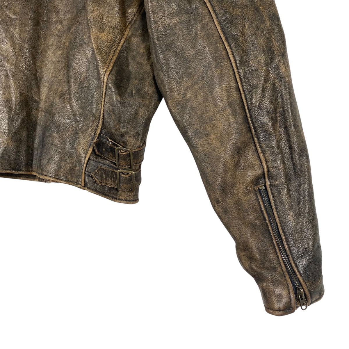 Genuine Leather × Leather × Vintage Vintage G.S.C On Time Leather Zipper Jacket M Size Size US M / EU 48-50 / 2 - 12 Thumbnail