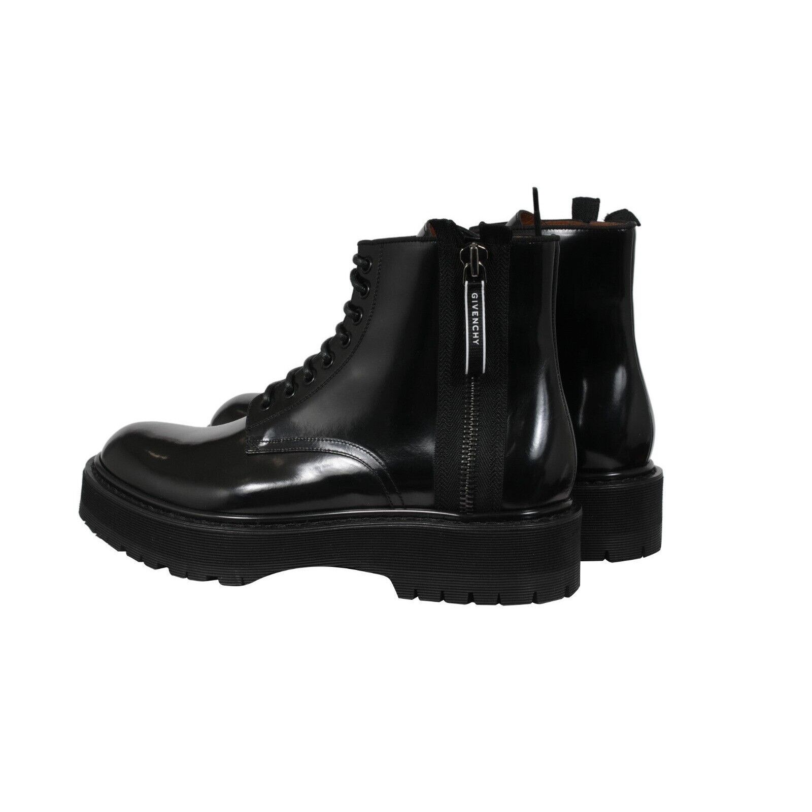 Givenchy Combat Boots Black Leather Side Zip Size US 11 / EU 44 - 5 Thumbnail