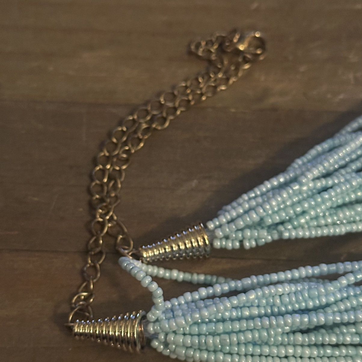 Other Aqua blue multi strand seed bead necklace Size ONE SIZE - 4 Thumbnail