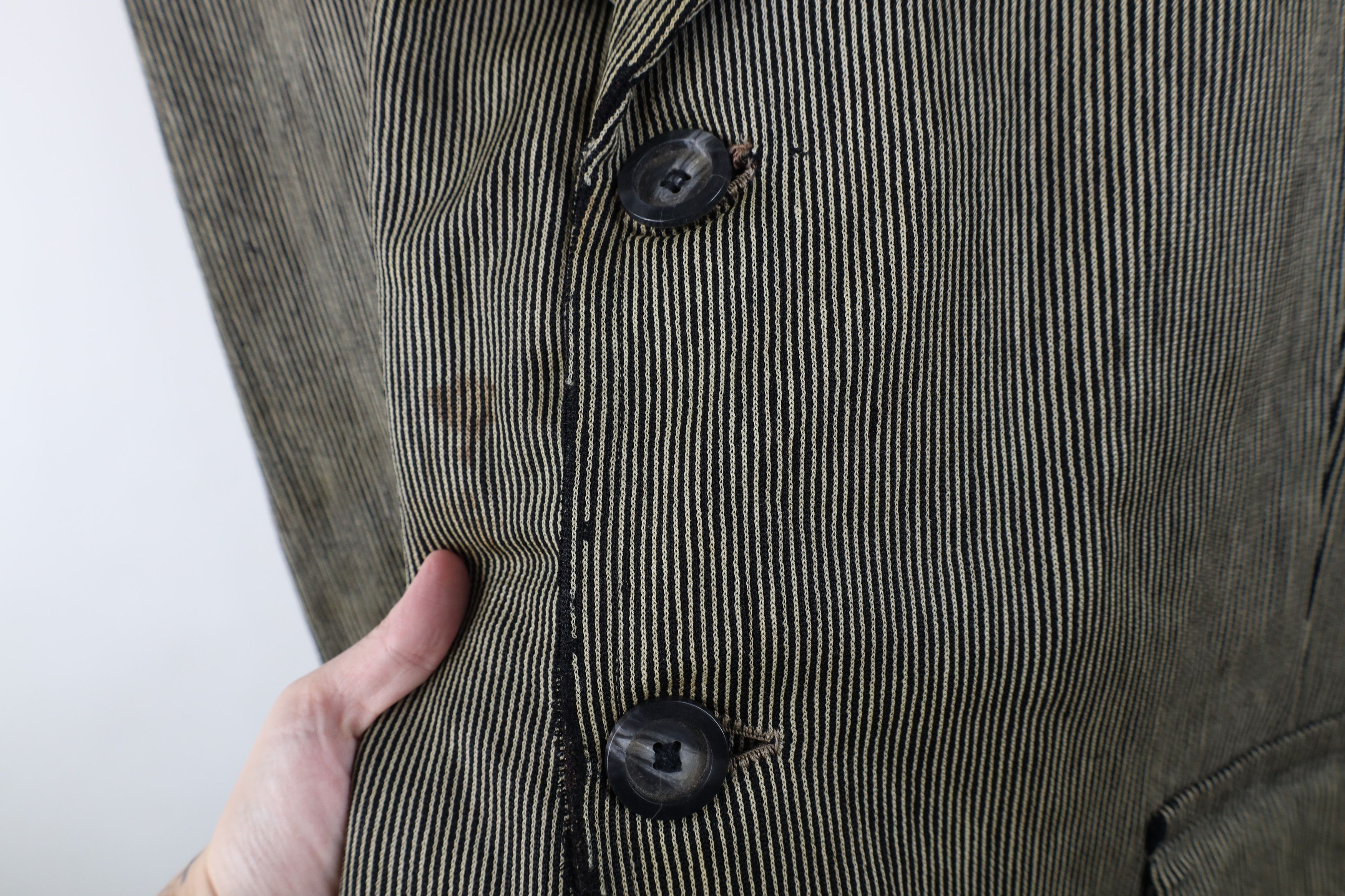 Vintage Vintage 50s Streetwear Trim Ribbed Wool Trench Coat USA Size US XXL / EU 58 / 5 - 5 Thumbnail