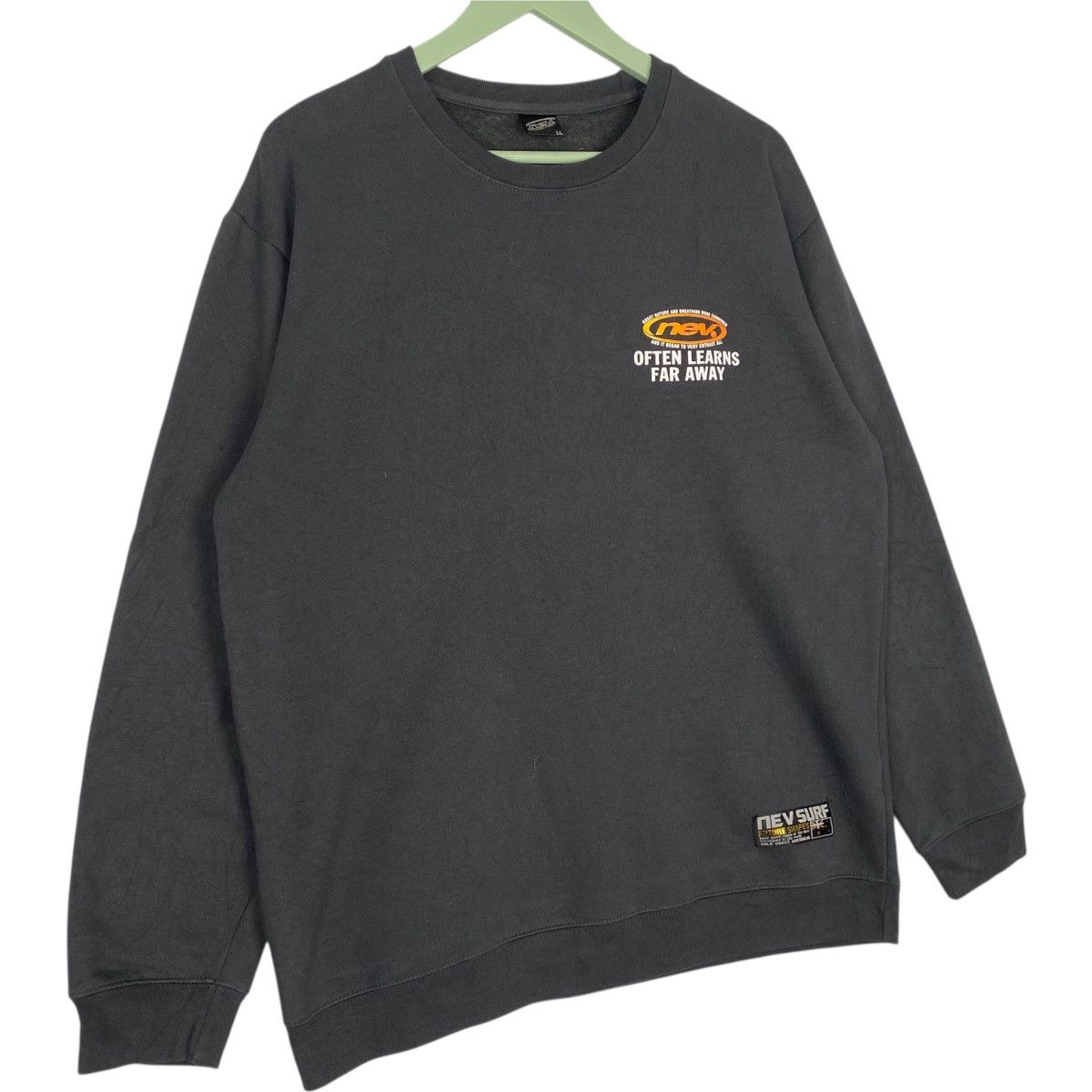 Vintage Vintage NEV Surfboard Sweatshirt Crewneck Black Size LL Size US L / EU 52-54 / 3 - 7 Thumbnail