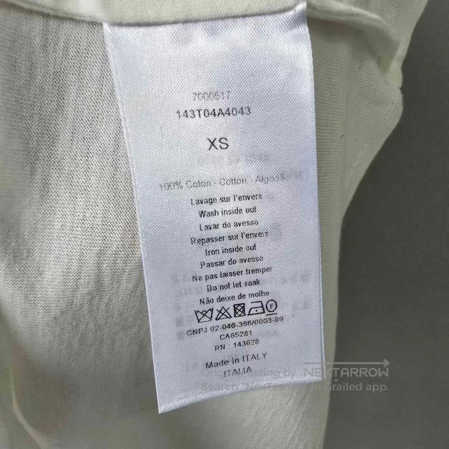 Dior Dior White Stripe Slogan T-Shirt. Size XS / US 0-2 / IT 36-38 - 4 Thumbnail