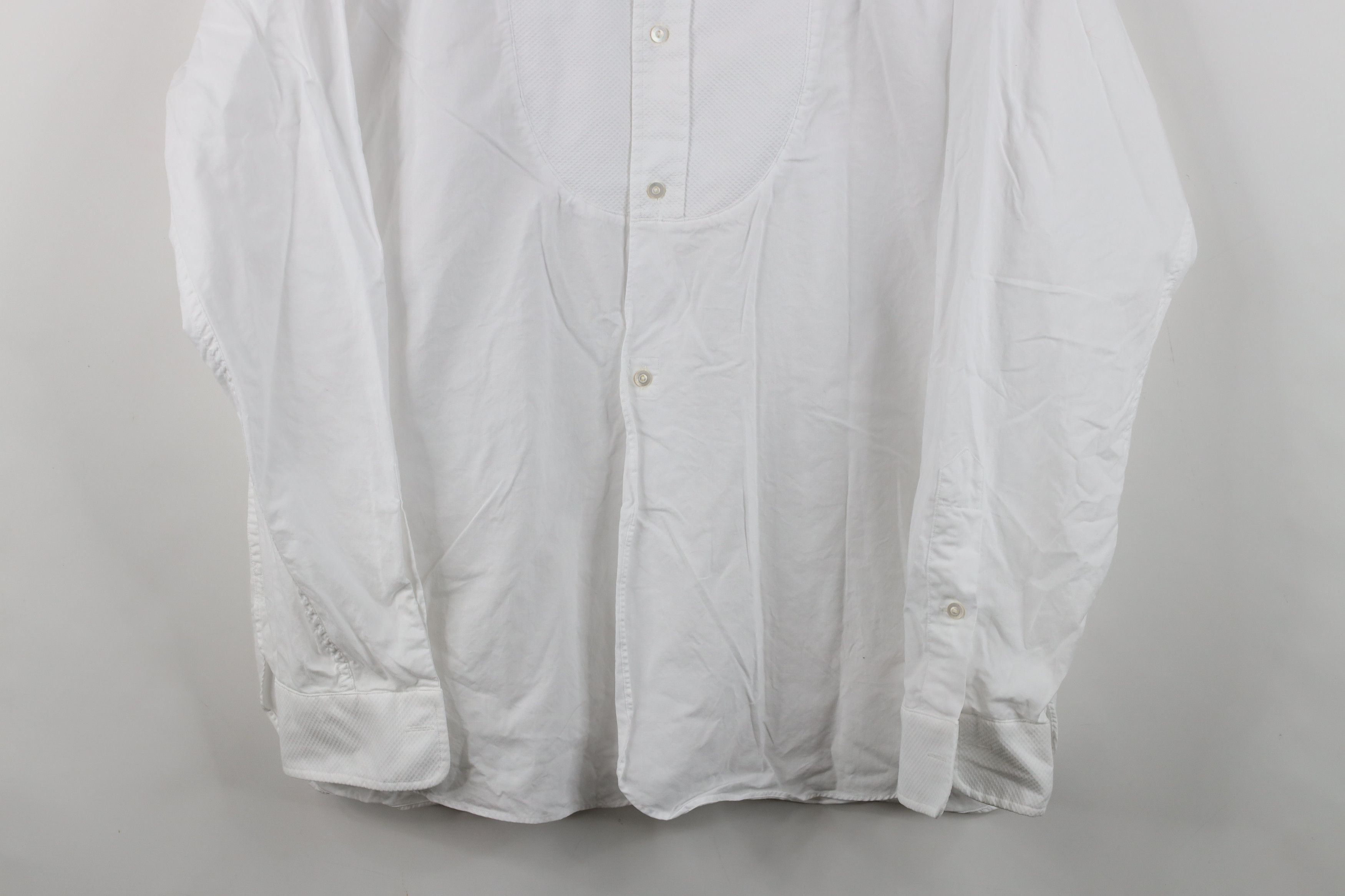 Ralph Lauren Vintage 90s Ralph Lauren Tuxedo Button Dress Shirt White Size US L / EU 52-54 / 3 - 3 Thumbnail
