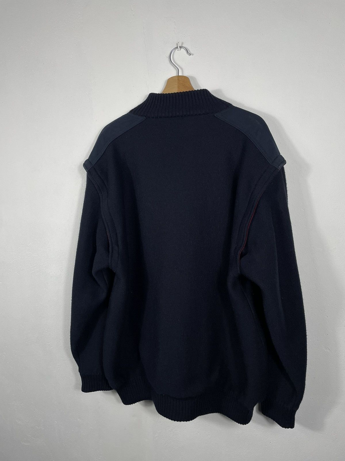 Designer × Paul & Shark × Vintage Retro 90s Navy Red Paul & Shark Double-sided Bomber Size US XXL / EU 58 / 5 - 14 Thumbnail