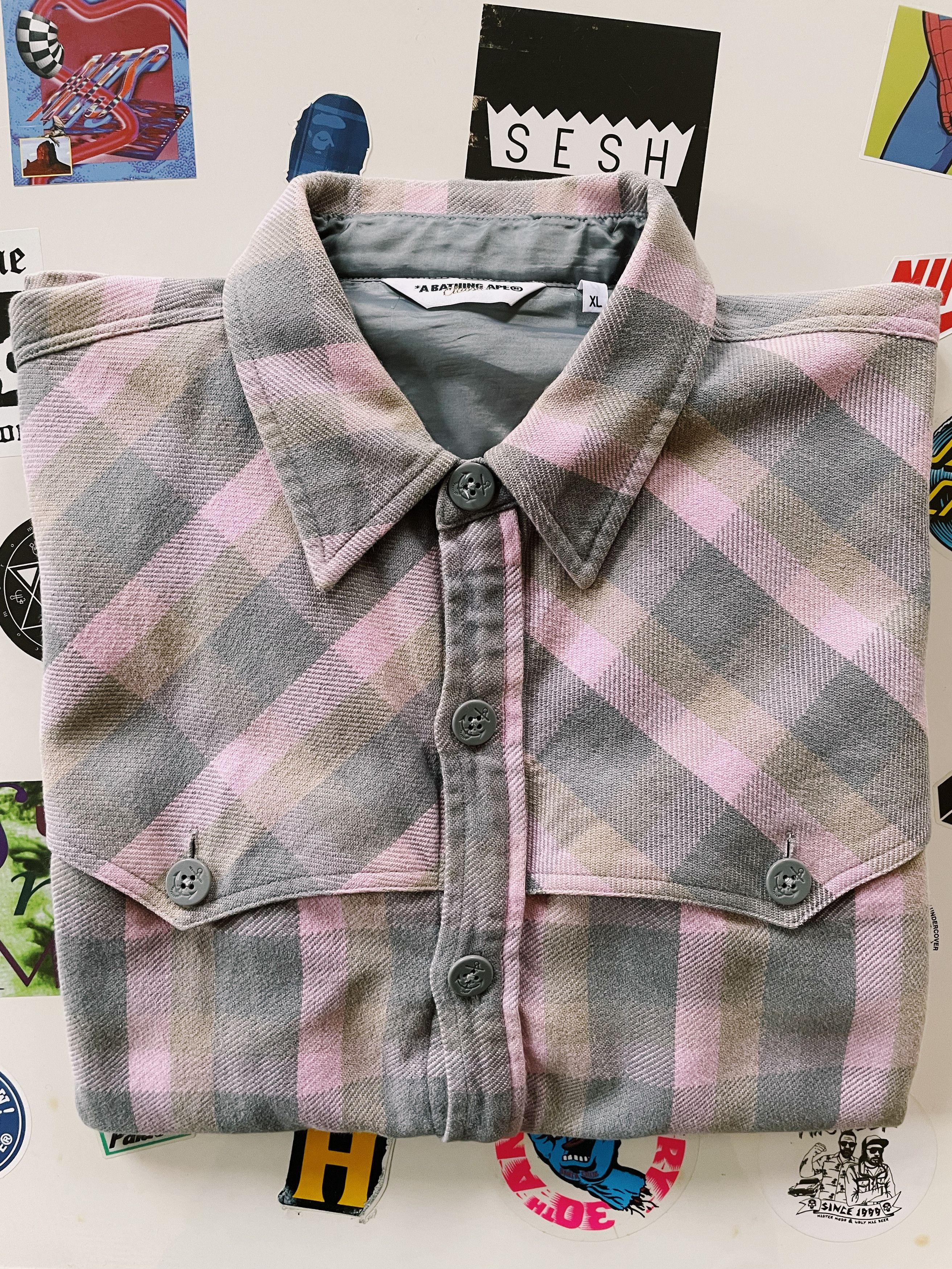Bape × Nigo × Vintage Vintage Y2K Bape A Bathing Ape CPO Overshirt Size US XL / EU 56 / 4 - 12 Thumbnail