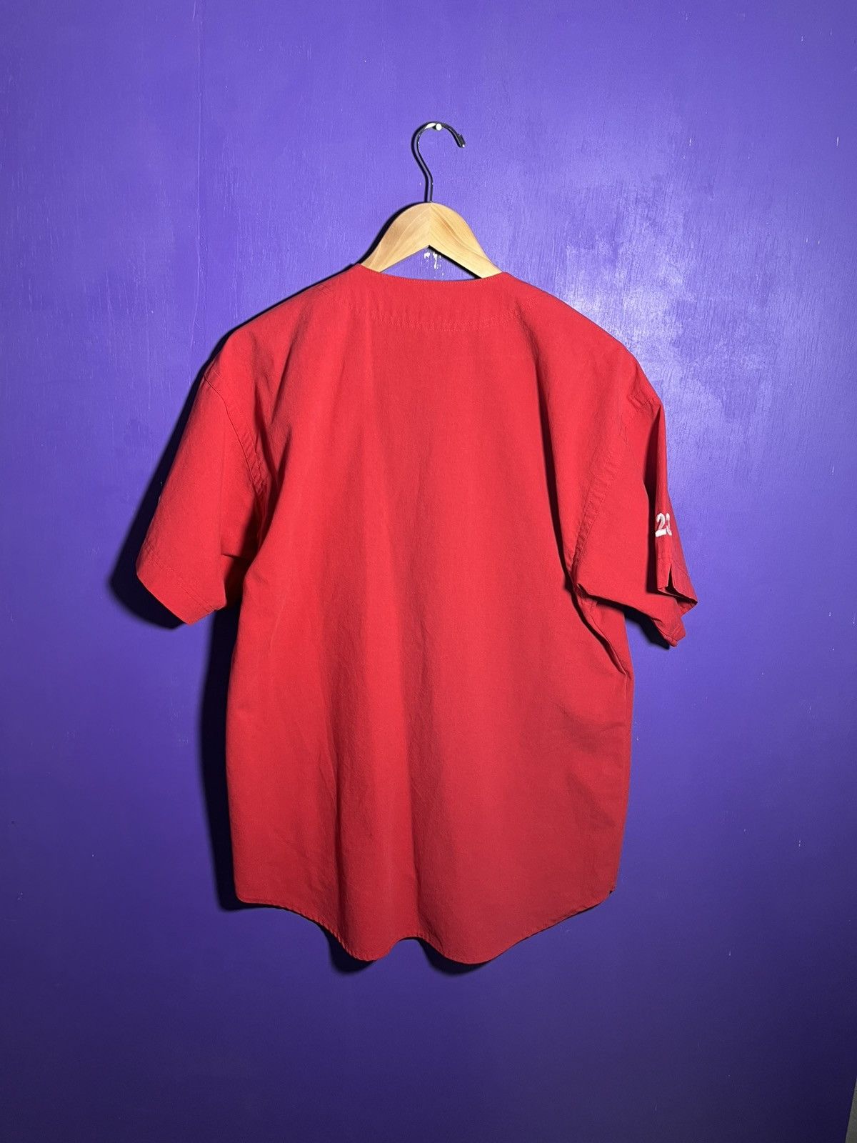 Jordan Brand × Nike × Vintage Vintage 90s Nike Jordan spellout baseball jersey Size US L / EU 52-54 / 3 - 2 Thumbnail