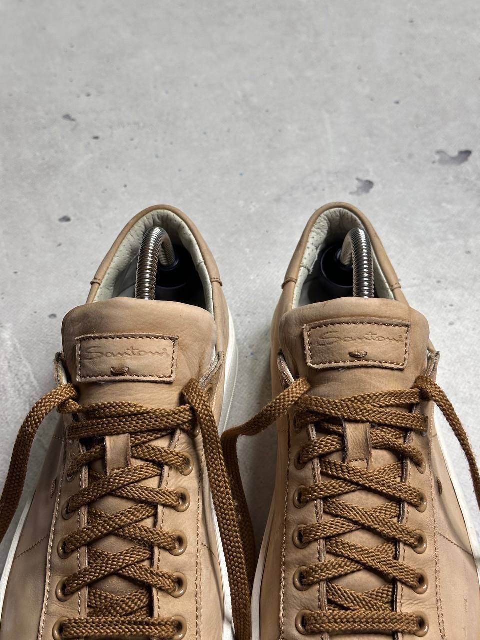 Santoni Santoni Beige Leather Low Top Sneakers Men’s Size 8.5 Italy Size US 8.5 / EU 41-42 - 5 Thumbnail