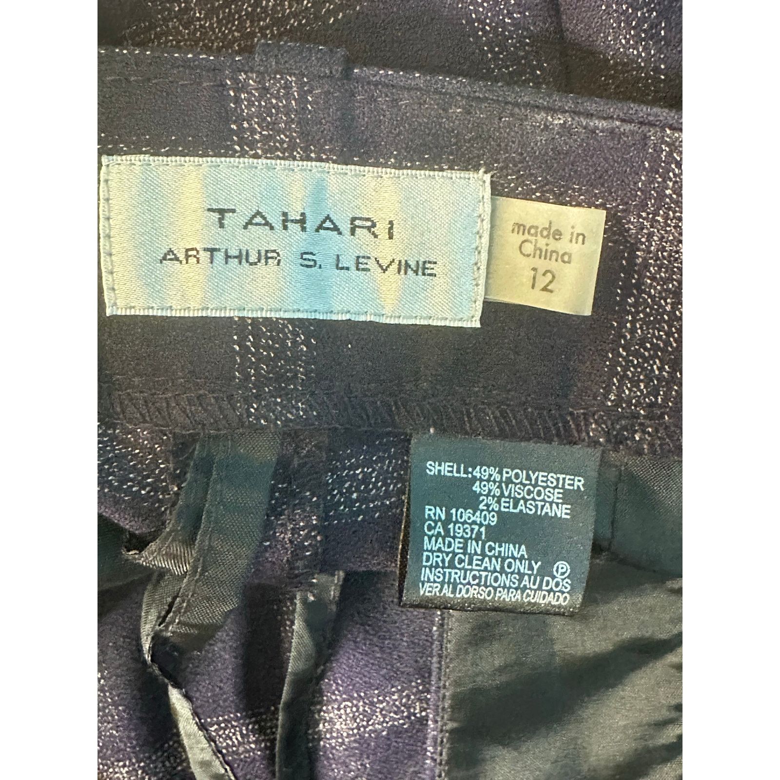 Elie Tahari Tahari purple cream plaid pants size 12 Size 34" / US 12 / IT 48 - 6 Thumbnail