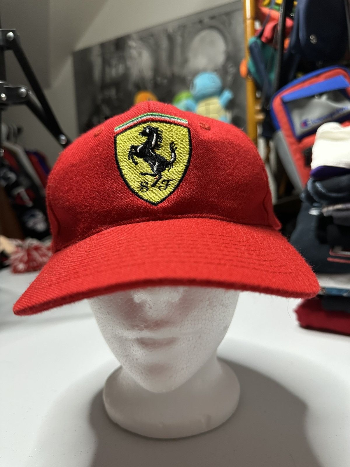 Ferrari Vintage 1996 Ferrari F1 Scudetto shield logo hat Size ONE SIZE - 1 Thumbnail