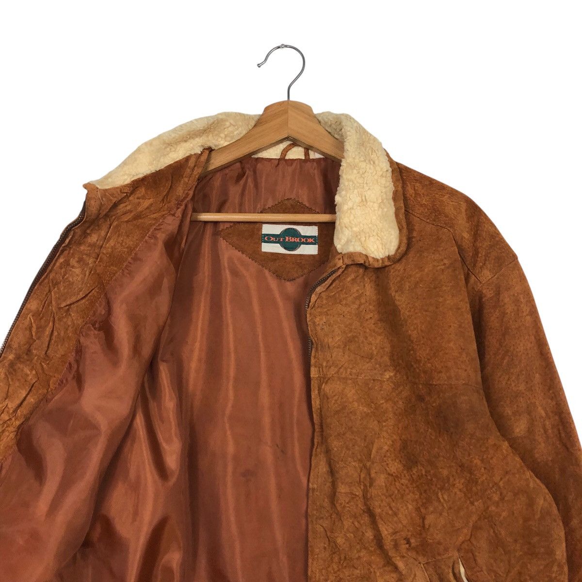 Japanese Brand 📌Vtg Biker Leather Jacket Out Brook Fur Collar Issey Miyake Size US L / EU 52-54 / 3 - 13 Thumbnail