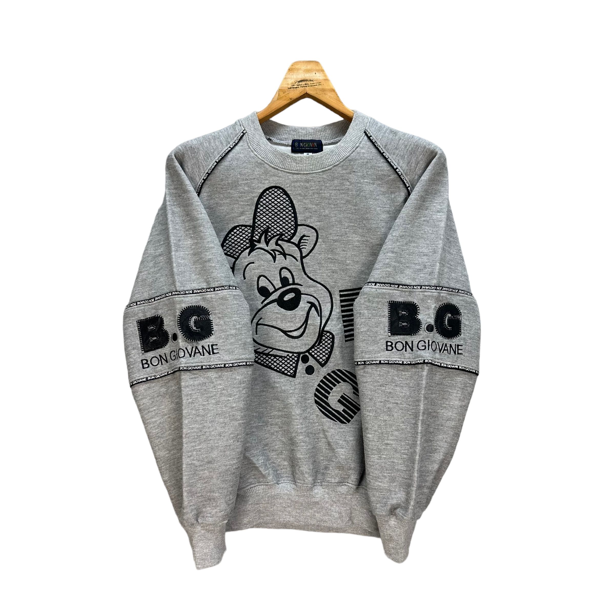 Japanese Brand BON GIOVANE BIG LOGO SWEATSHIRTS #7889-188 Size US M / EU 48-50 / 2 - 3 Thumbnail