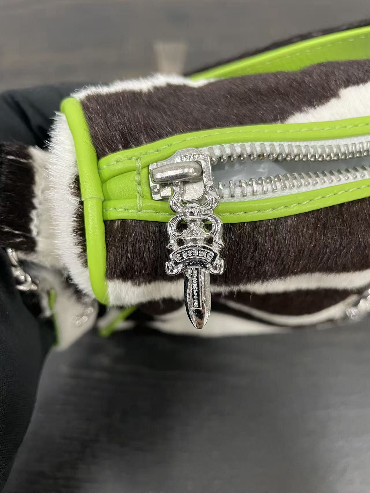 Chrome Hearts Chrome Hearts Pony Hair Zebra Stripe Chicken Nugget Bag Size ONE SIZE - 6 Thumbnail