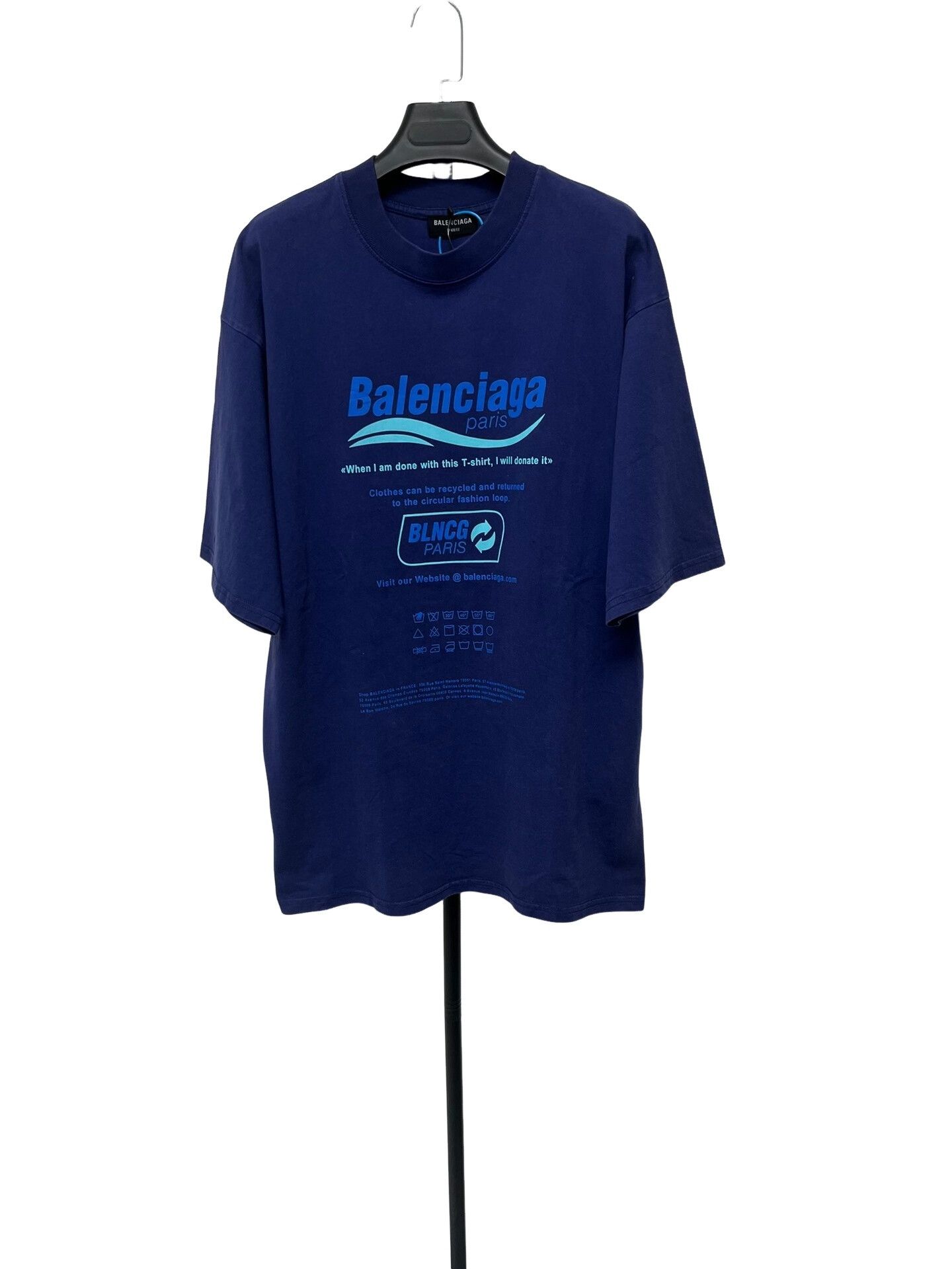 Balenciaga Balenciaga Dry Cleaning Print T-Shirt XXS Size US XXS / EU 40 - 1 Thumbnail