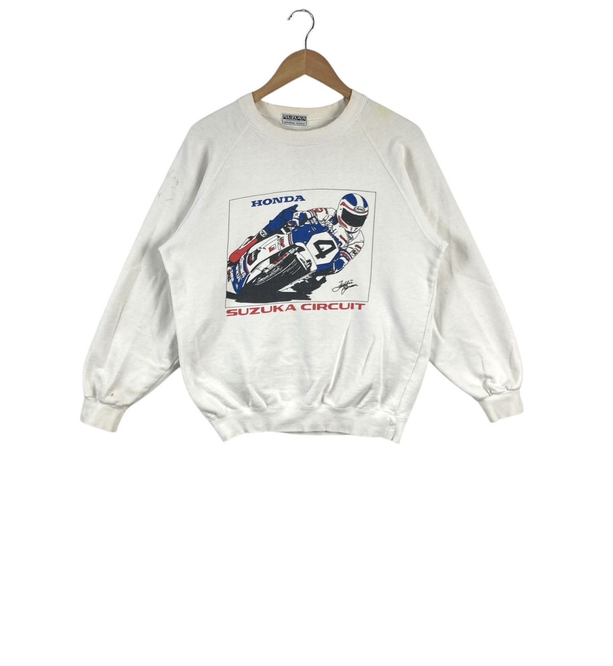 Honda × Vintage Vintage Racing Honda Suzuka Circuit Freddie Spencer Jumper Size US M / EU 48-50 / 2 - 1 Thumbnail