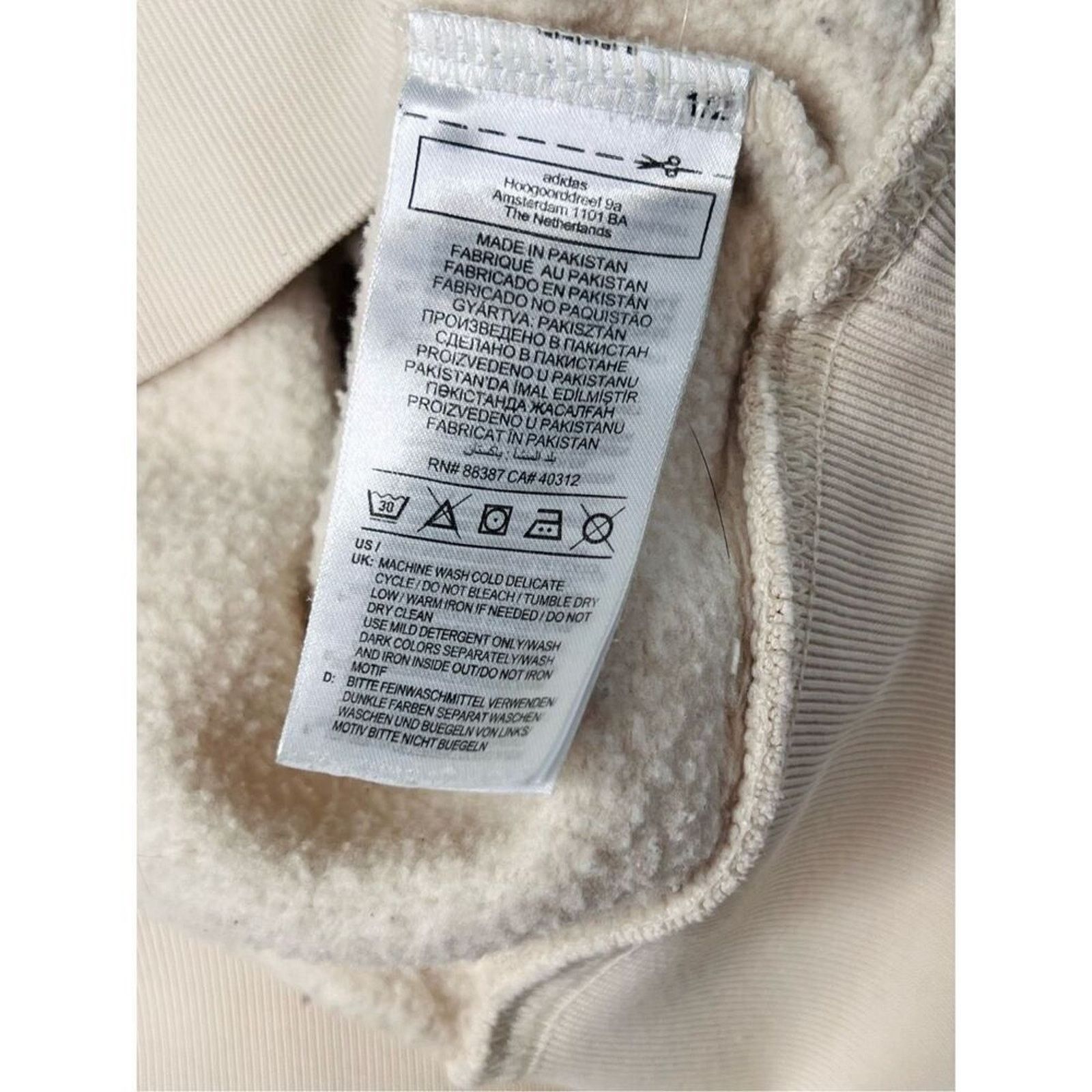 Adidas Adidas Feelcozy Essential Logo Sweatshirt 8 Cream Loose Fit Size M / US 6-8 / IT 42-44 - 9 Thumbnail