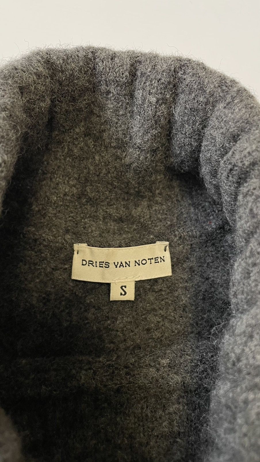 Dries Van Noten Boxy Fit Felted Gray Wool Sweater Size US M / EU 48-50 / 2 - 5 Thumbnail