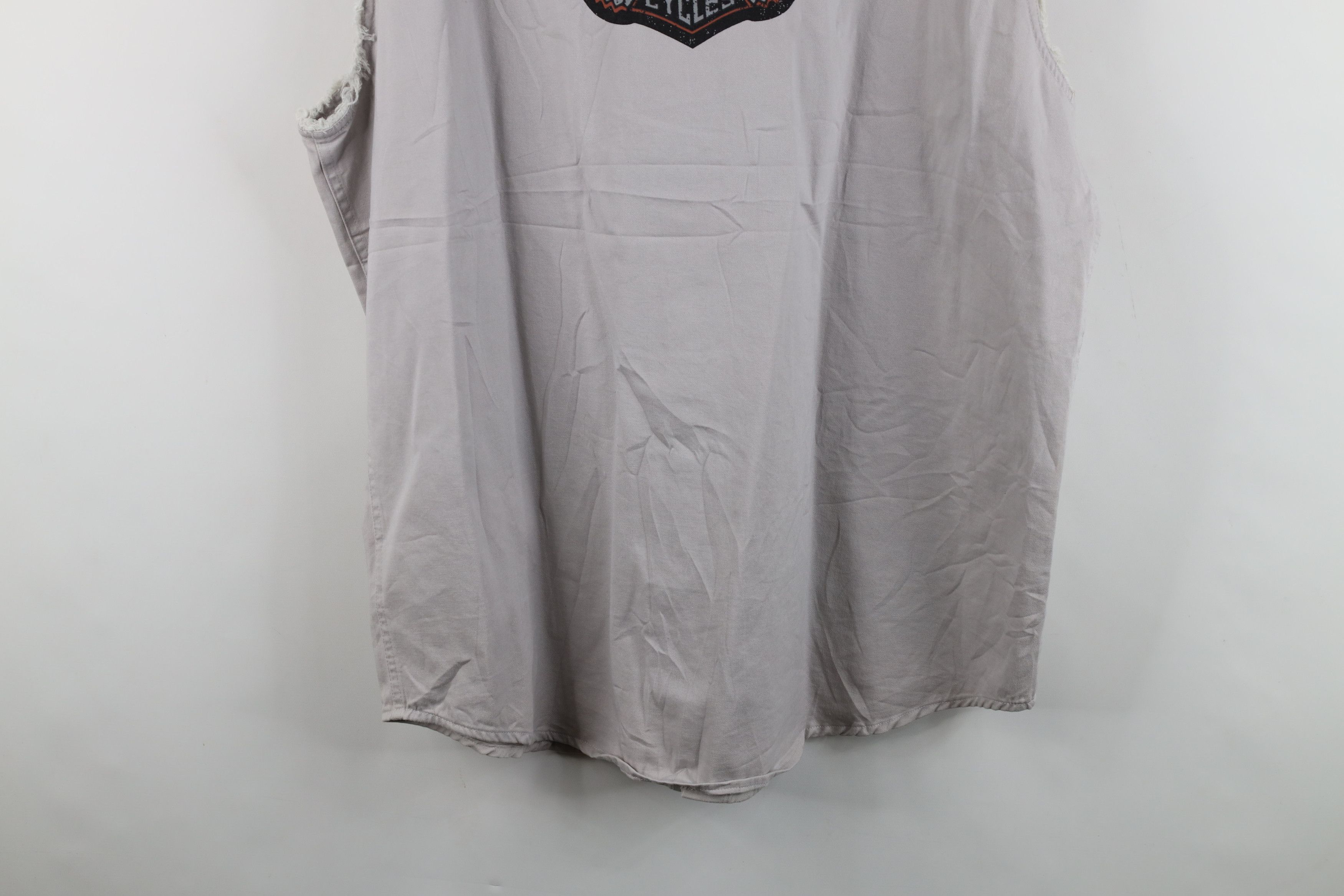 Harley Davidson Vintage Y2K Harley Davidson Off Sleeveless Button Down Shirt Size US XL / EU 56 / 4 - 14 Thumbnail