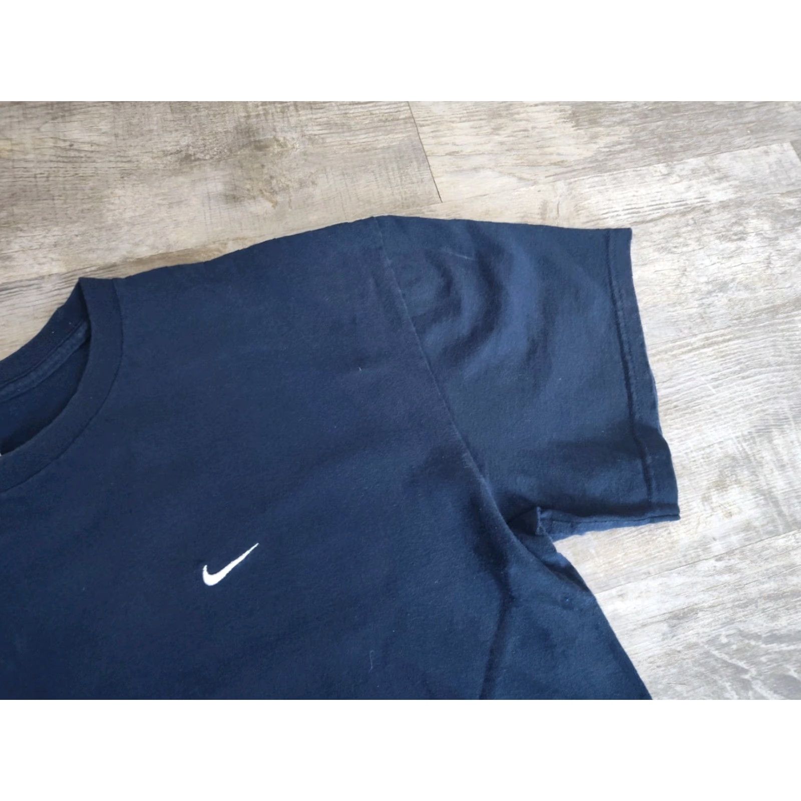 Nike Vintage Nike Y2K Check Logo T-Shirt Men XL Solid Navy Blue Athletic Sports Casual Size US XL / EU 56 / 4 - 3 Thumbnail
